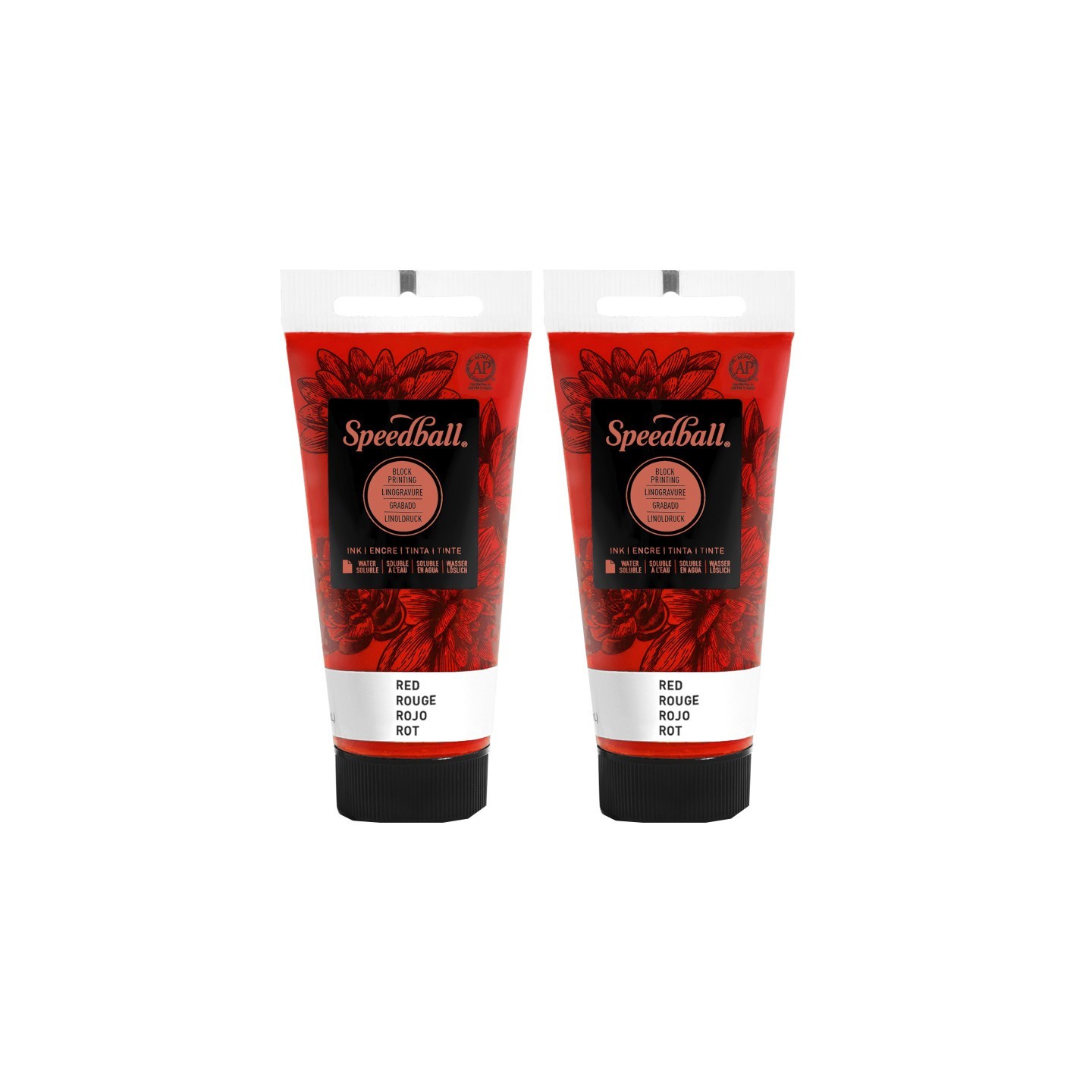 Speedball® Water-Soluble Block Printing Ink, 1.25 oz, Red, Pack of 2