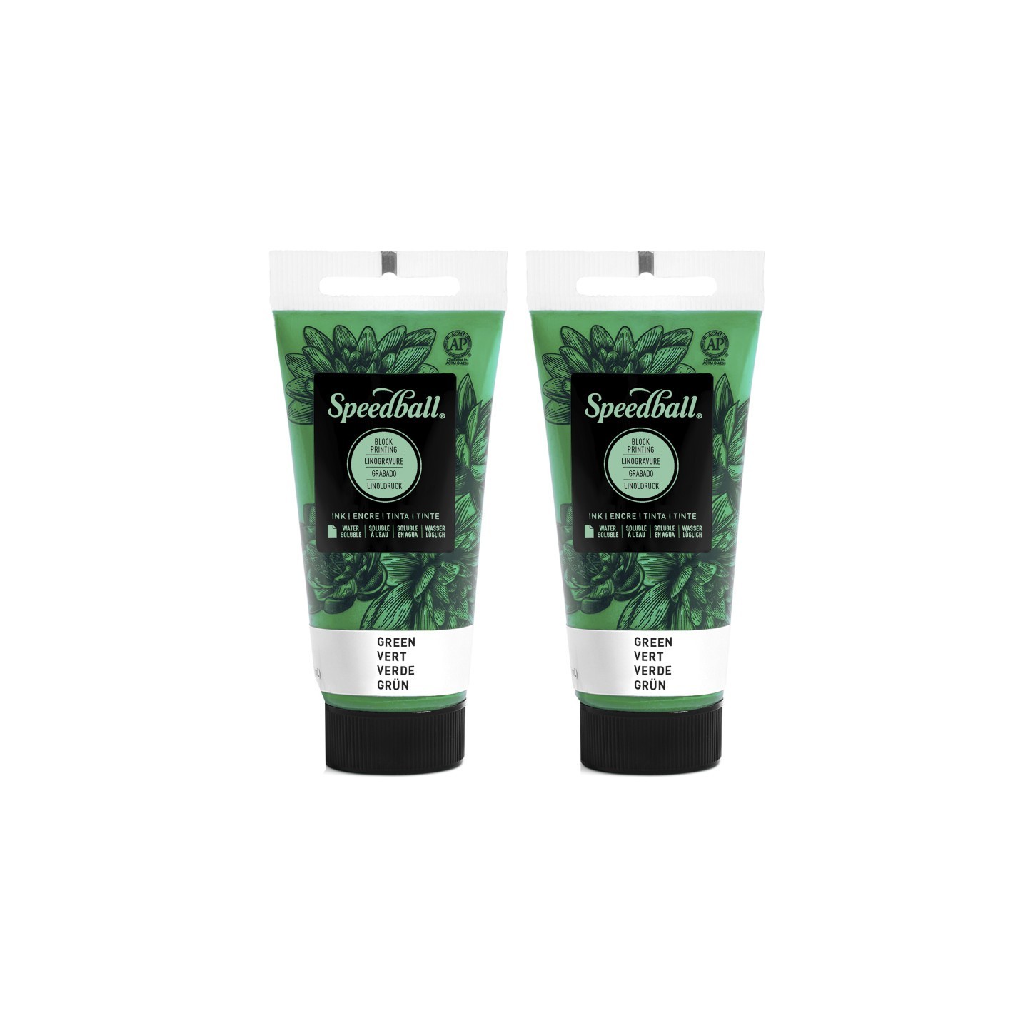 Speedball® Water-Soluble Block Printing Ink, 1.25 oz, Green, Pack of 2