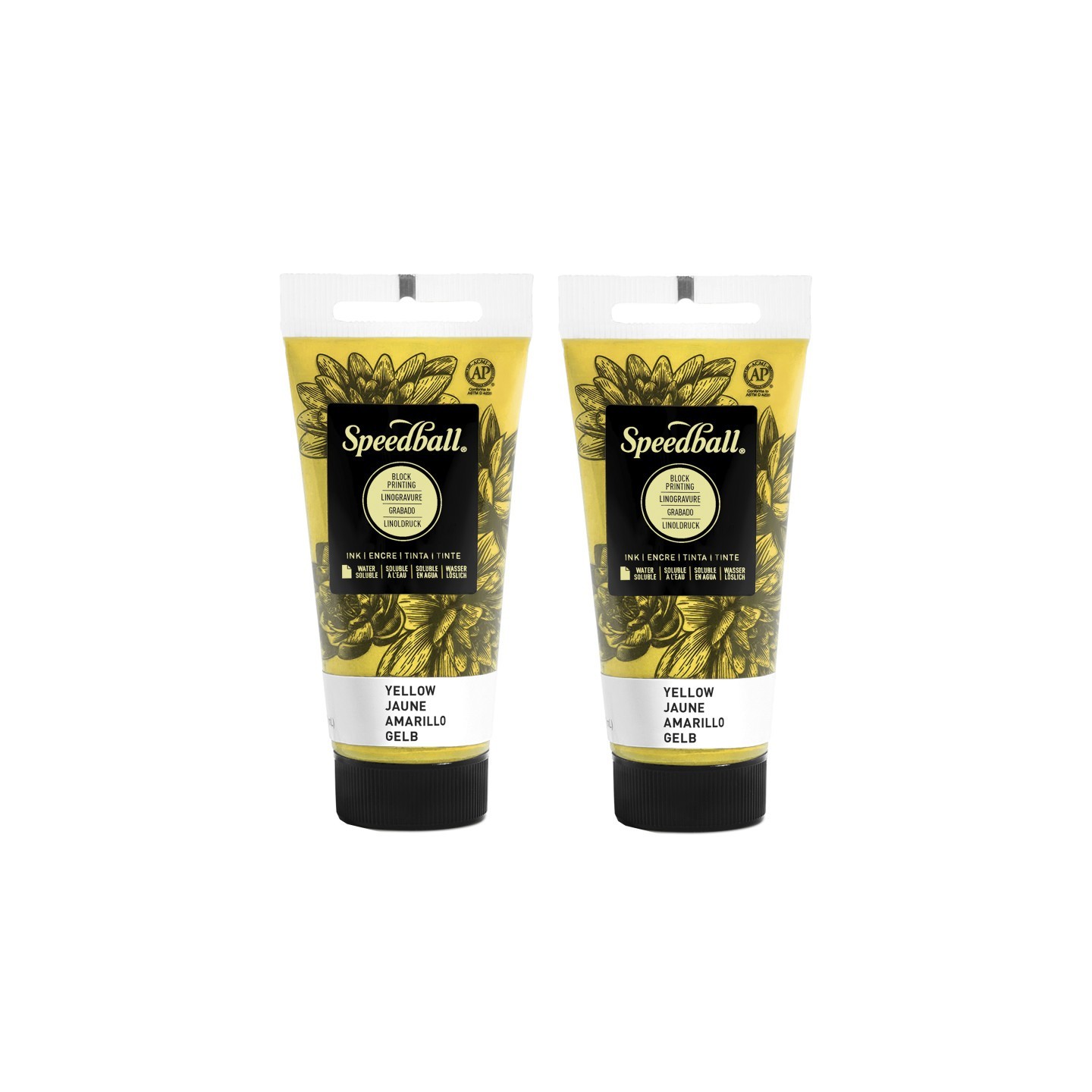 Speedball® Water-Soluble Block Printing Ink, 1.25 oz, Yellow, Pack of 2
