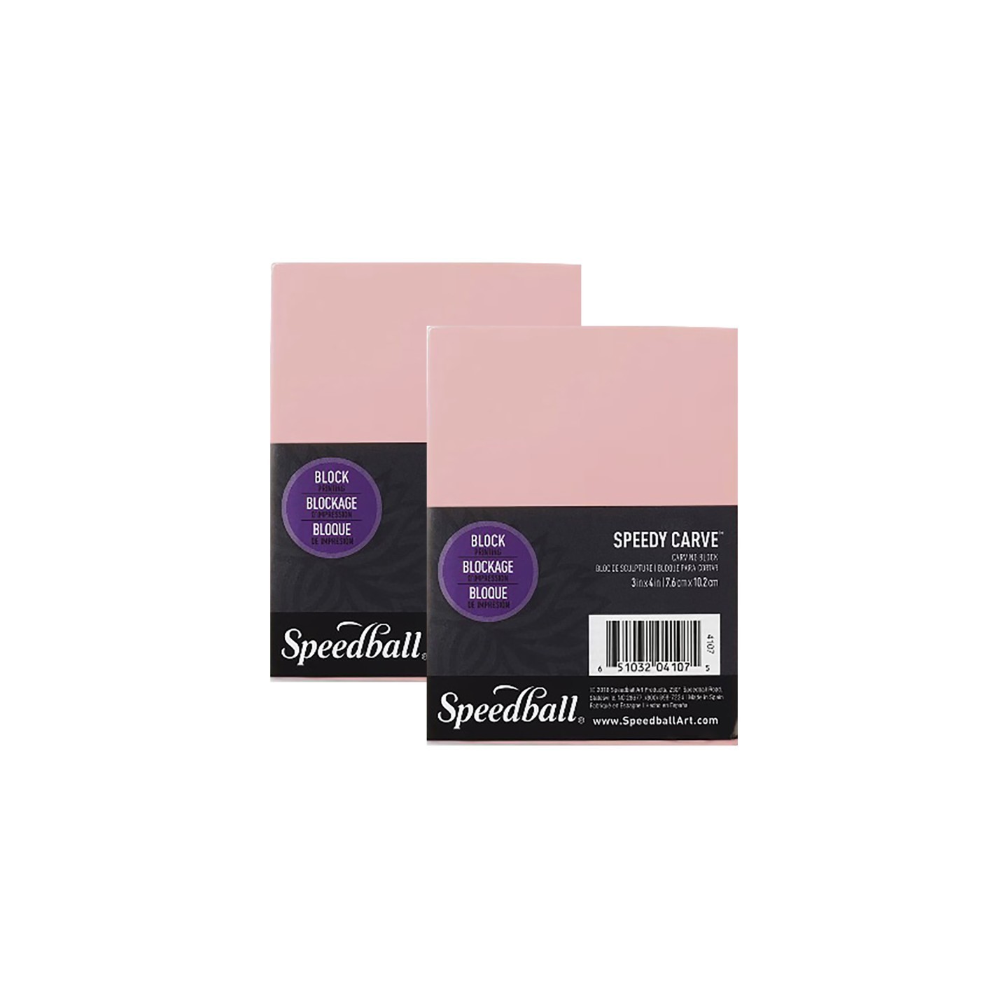 Speedball® Speedy Carve™ Block, 3x4 in, Pink, Pack of 2