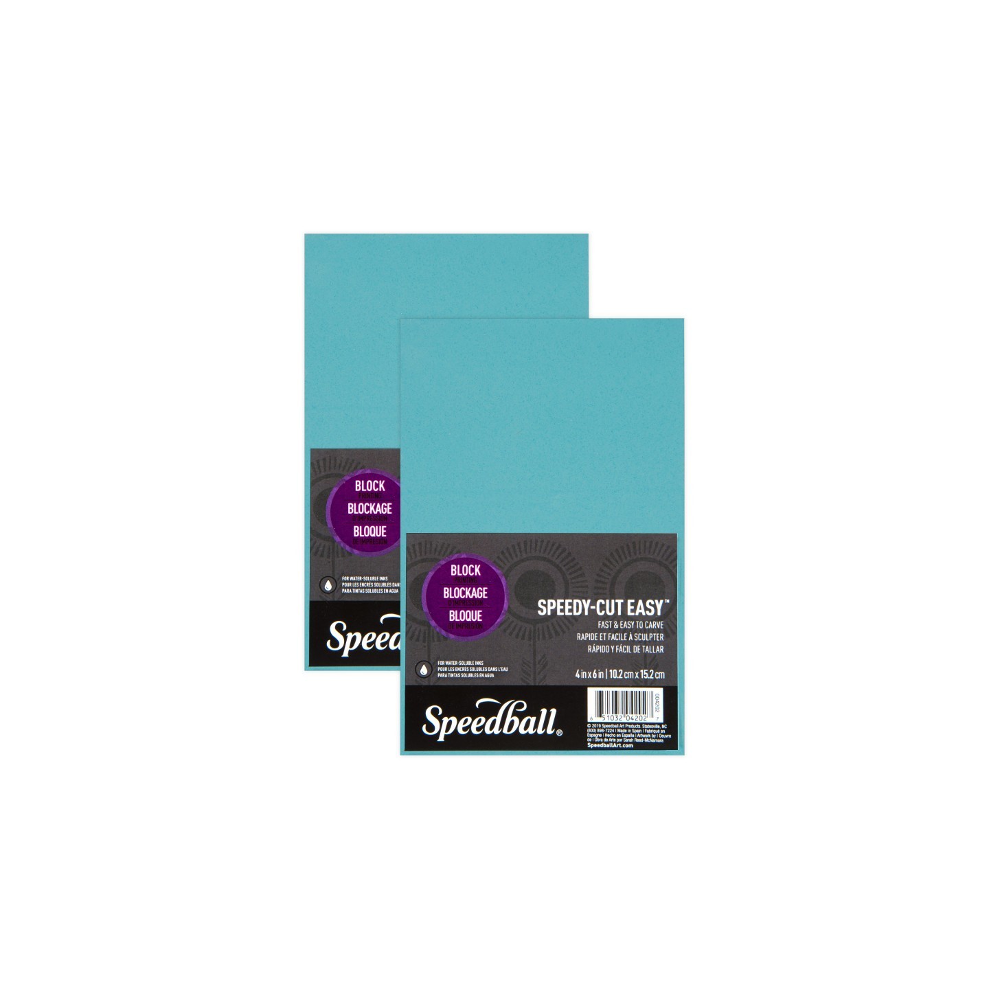 Speedball® Speedy Cut Easy™ Block, 4x6 in, Blue, Pack of 2
