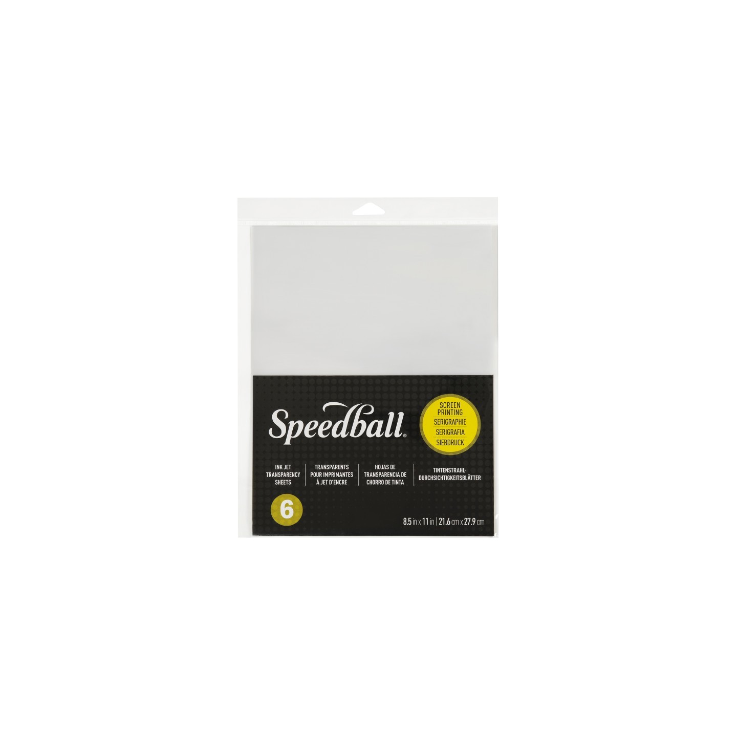 Speedball® Screen Printing Ink Jet Transparency Sheets, 8.5x11 in, Set of 6
