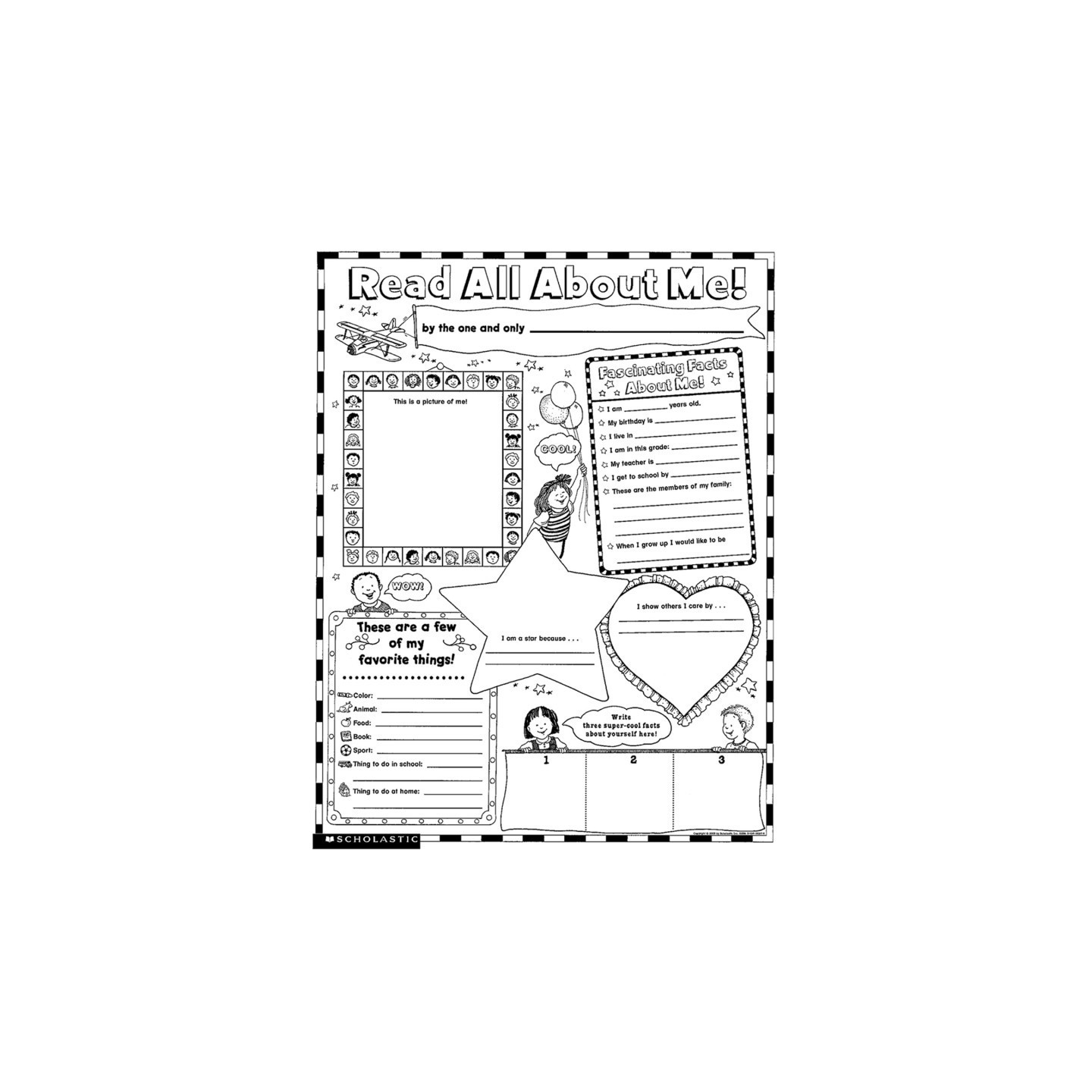 Scholastic Teaching Solutions Instant Personal Poster Sets: Read All About Me, Set of 30