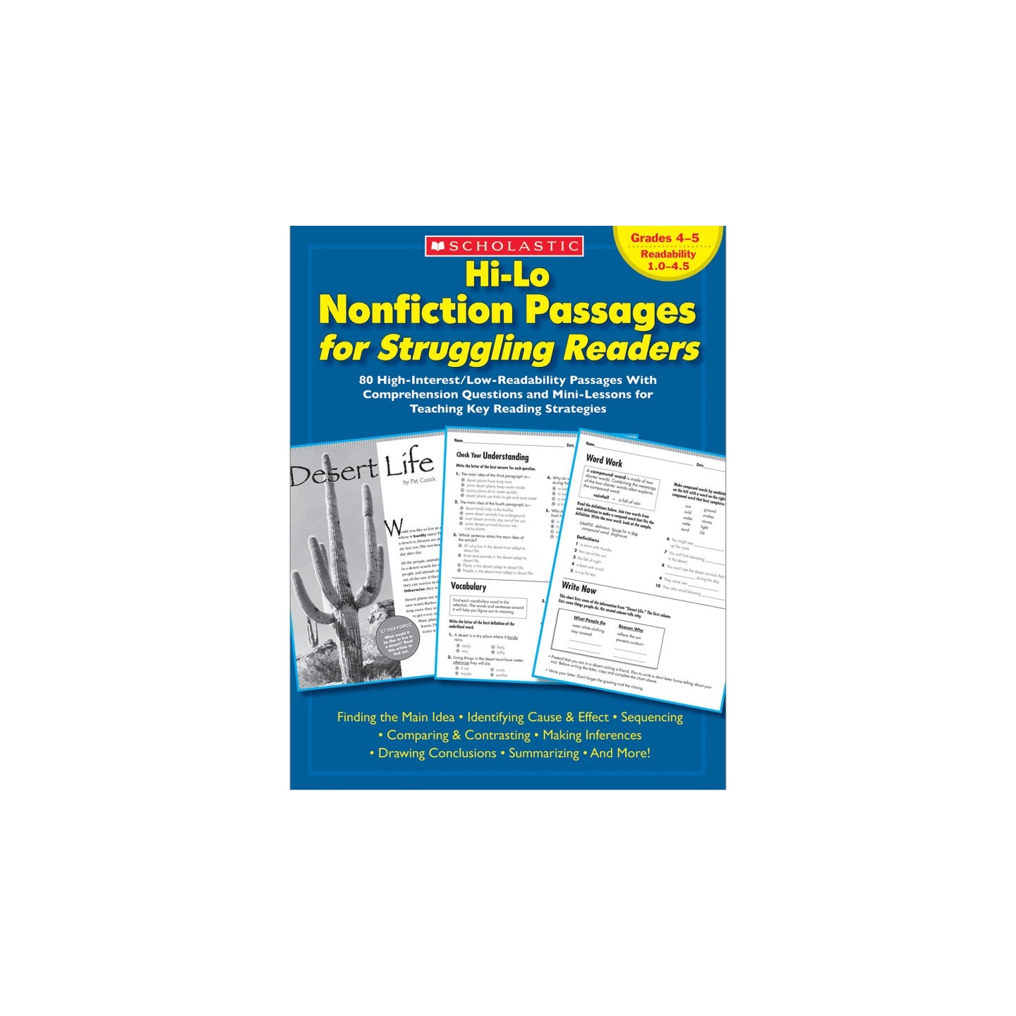 Scholastic Teaching Solutions Hi-Lo Nonfiction Passages for Struggling Readers, Grades 4-5