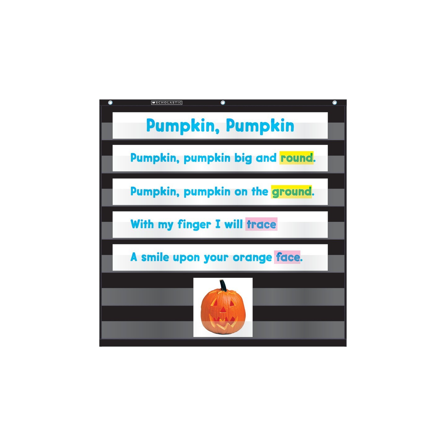 Scholastic Teaching Solutions Mini Pocket Chart, 28" x 28", Black