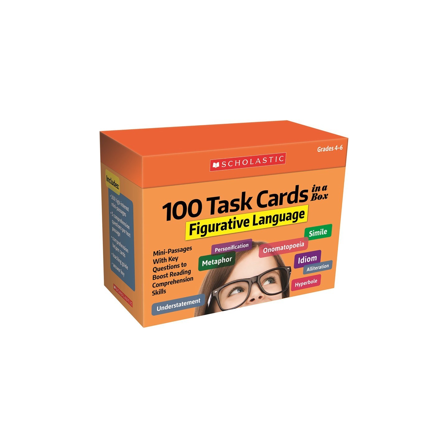 Scholastic Teaching Solutions 100 Task Cards in a Box: Figurative Language