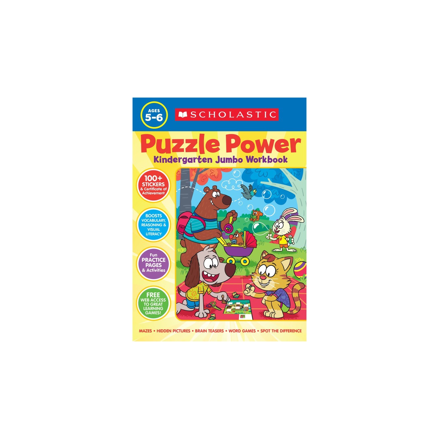 Scholastic Teaching Solutions Puzzle Power Kindergarten Jumbo Workbook