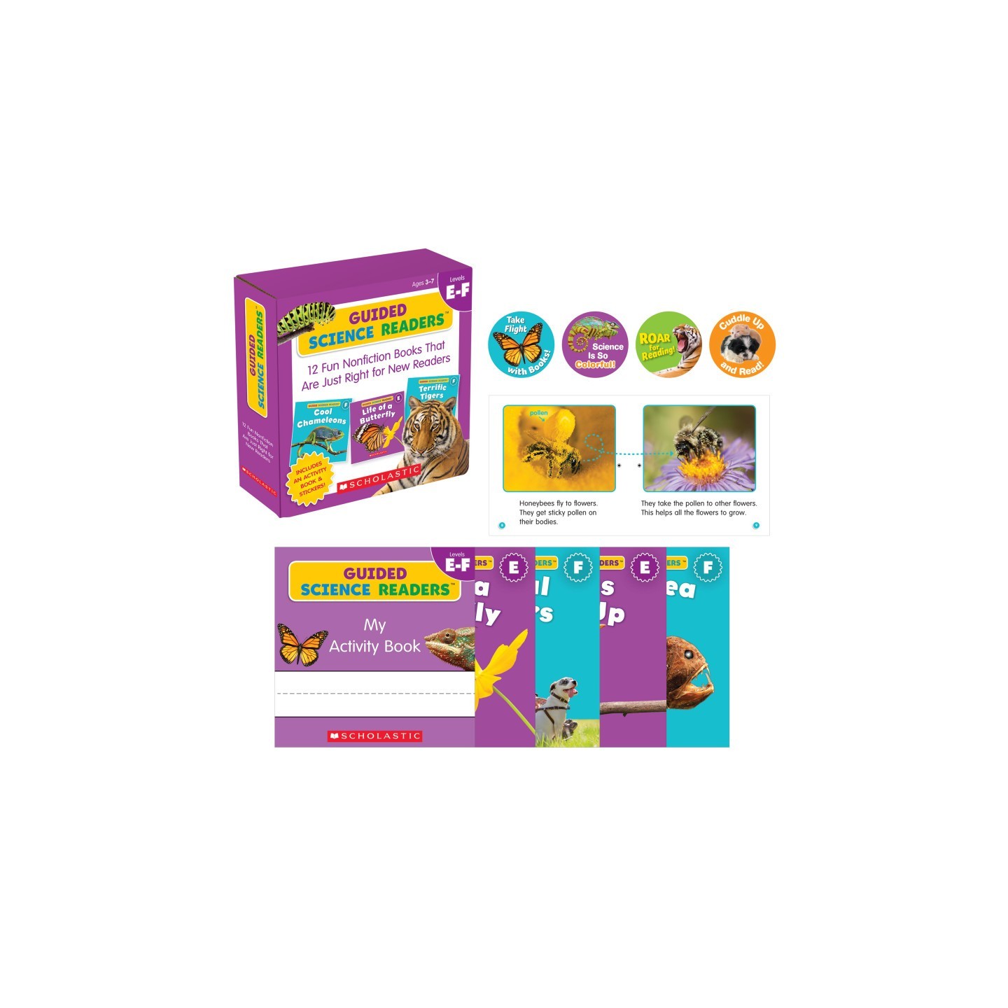 Scholastic Teaching Solutions Guided Science Readers, Levels E-F, Parent Pack, Set of 12 Books