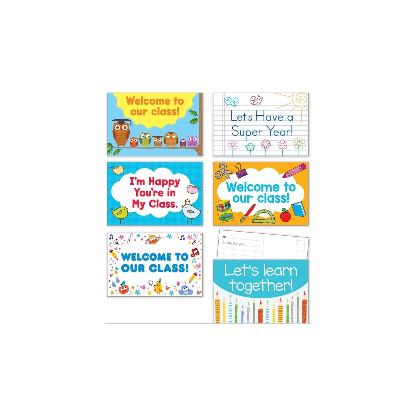 Scholastic Teaching Solutions Back-to-School Postcards, Pack of 36