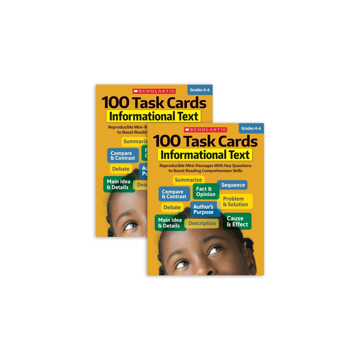 Scholastic Teaching Solutions 100 Task Cards: Informational Text Activity Book, Grade 4-6, Pack of 2