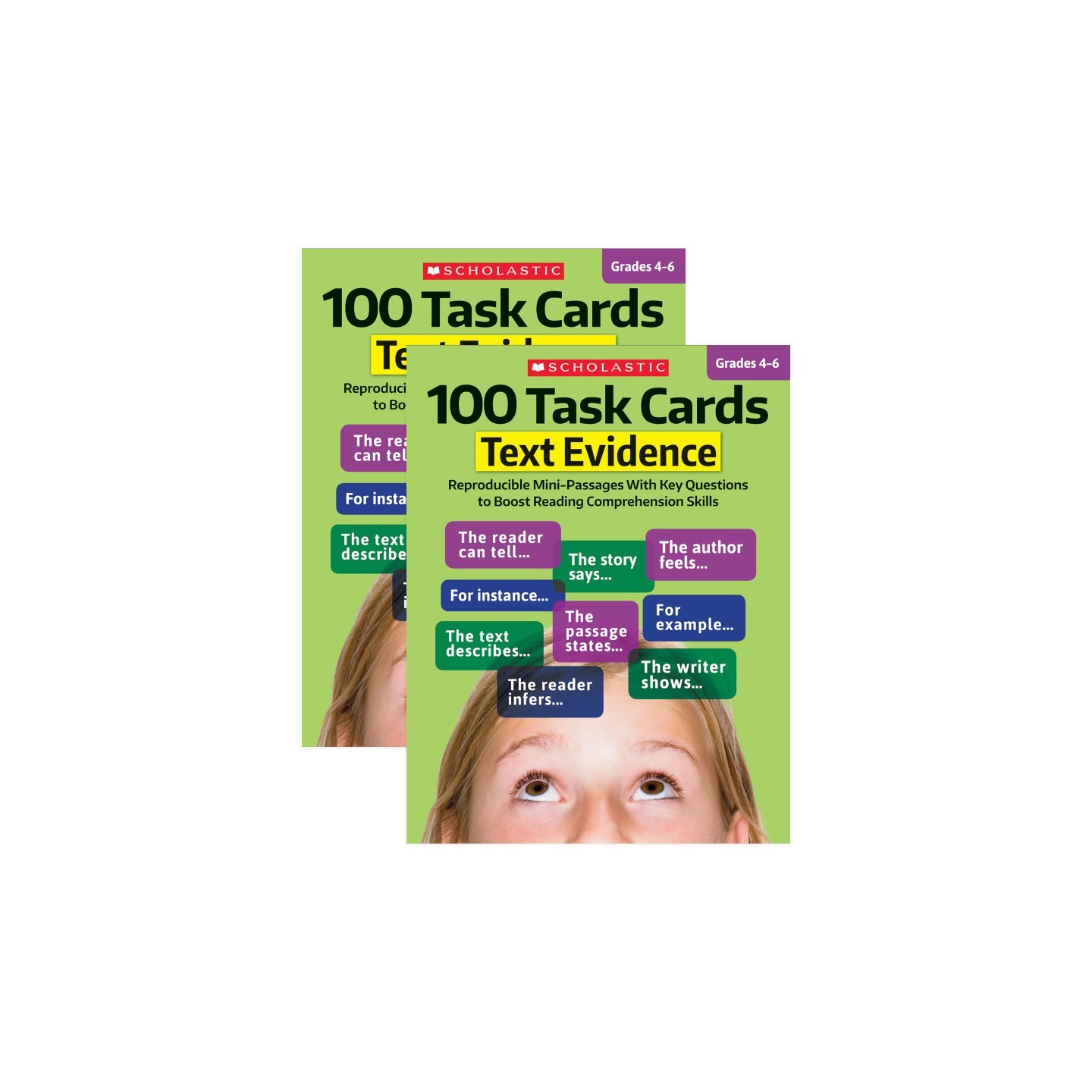 Scholastic Teaching Solutions 100 Task Cards: Text Evidence Text Activity Book, Pack of 2