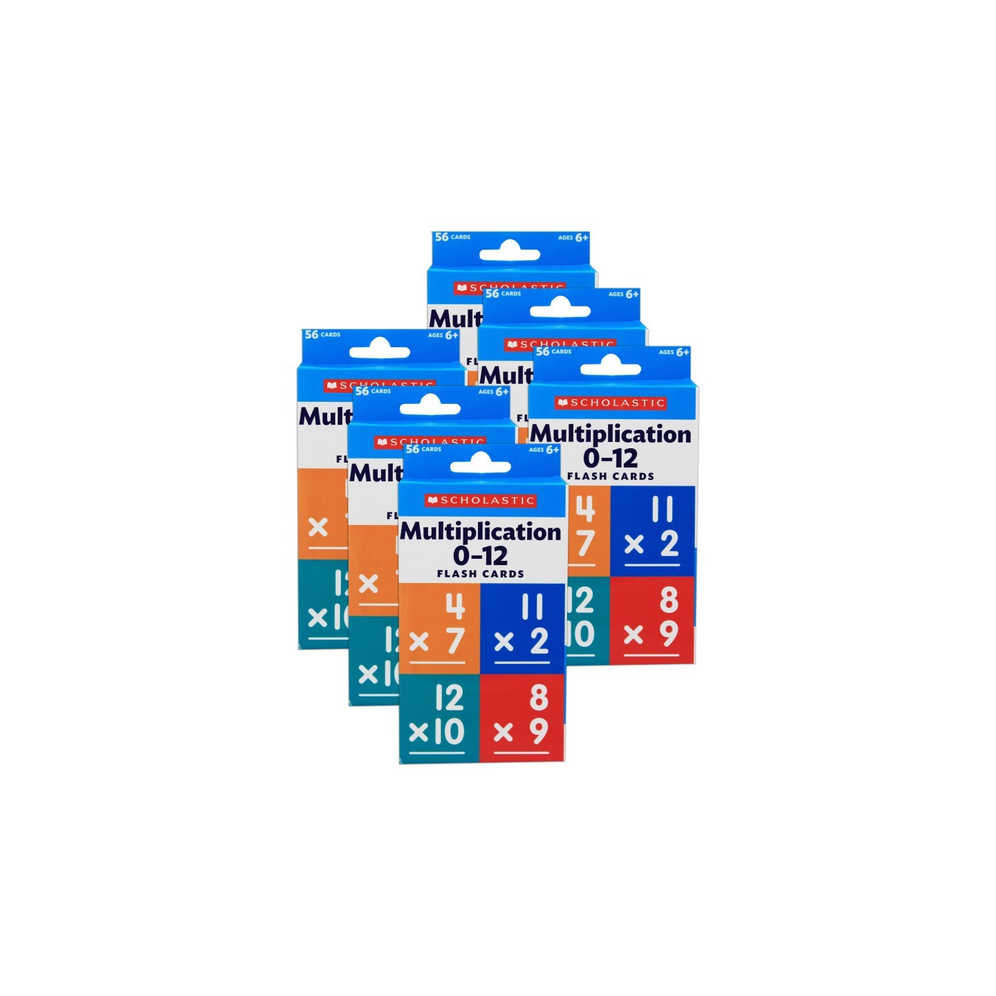 Scholastic Teaching Solutions Flash Cards: Multiplication 0 - 12, 6 Packs