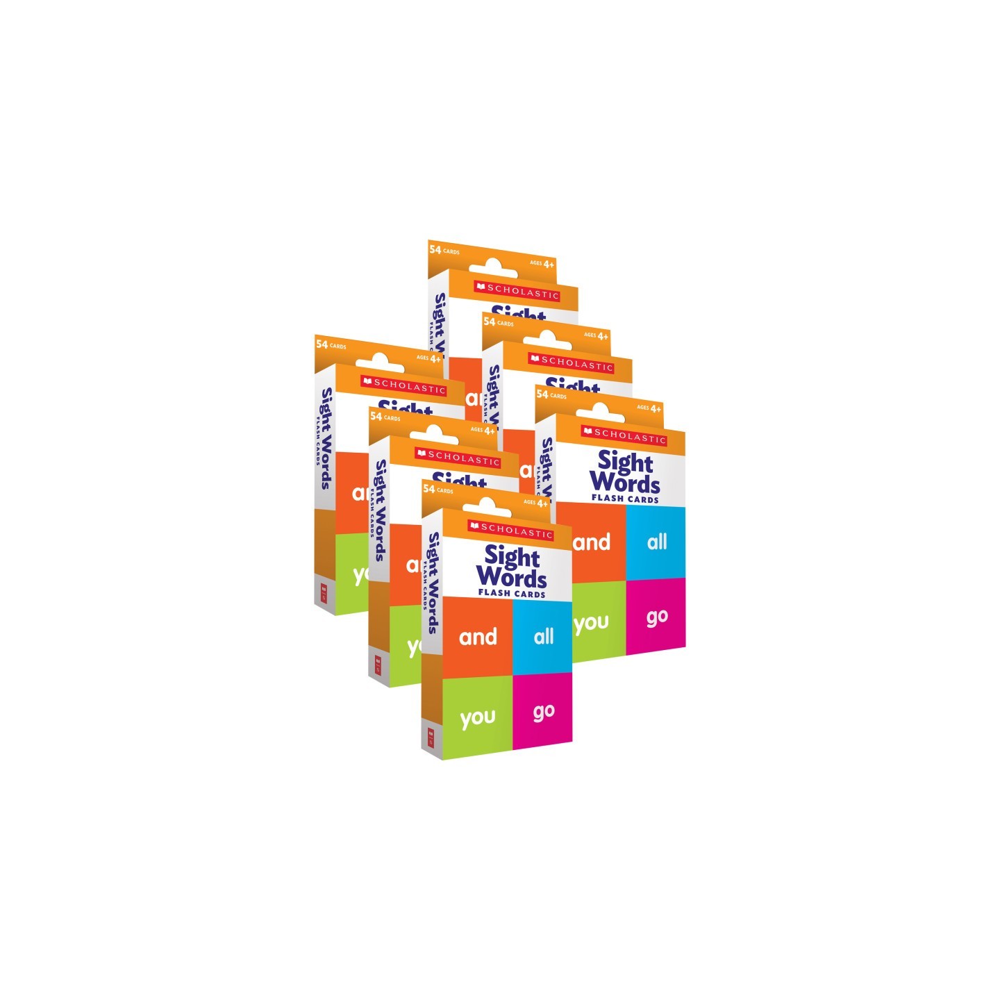 Scholastic Teaching Solutions Flash Cards: Sight Words, 6 Packs