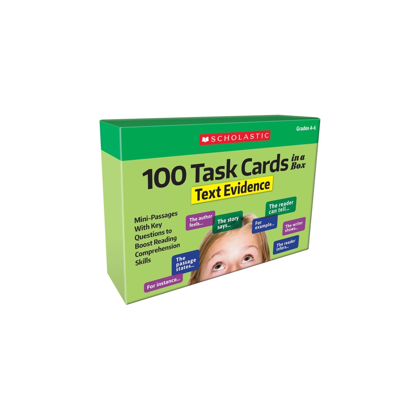 Scholastic Teaching Solutions 100 Task Cards in a Box: Text Evidence