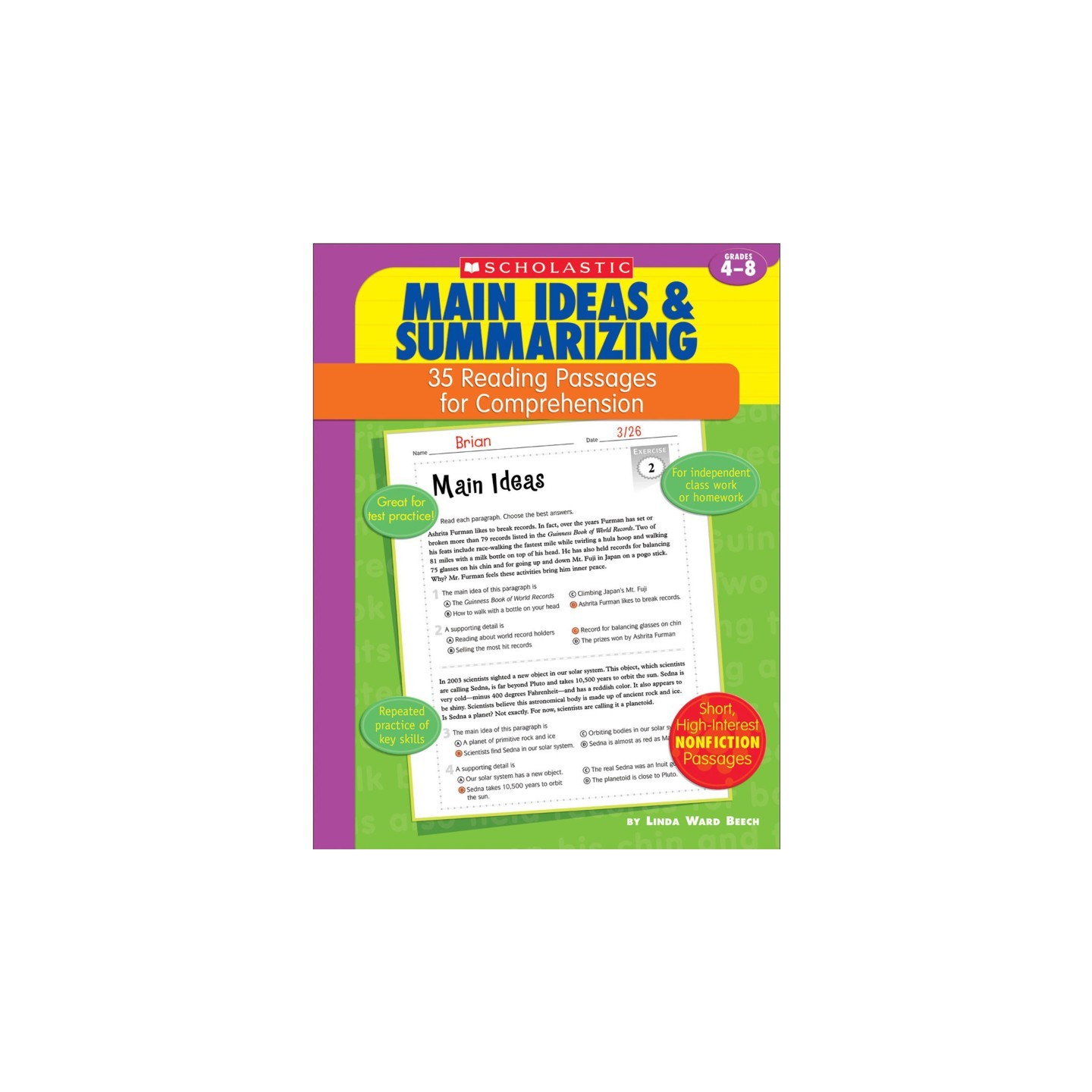 Scholastic Teaching Solutions 35 Reading Passages for Comprehension: Main Ideas & Summarizing