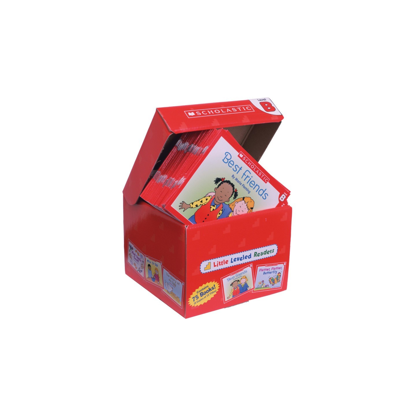 Scholastic Teaching Solutions Little Leveled Readers Book: Level B Box Set, 5 Copies of 15 Titles