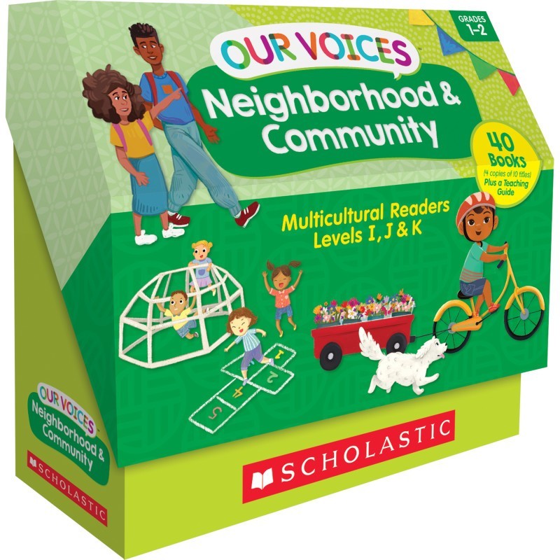 Scholastic Teaching Solutions Our Voices: Neighborhood & Community Multicultural Readers, Single-Copy Set, 10 Books