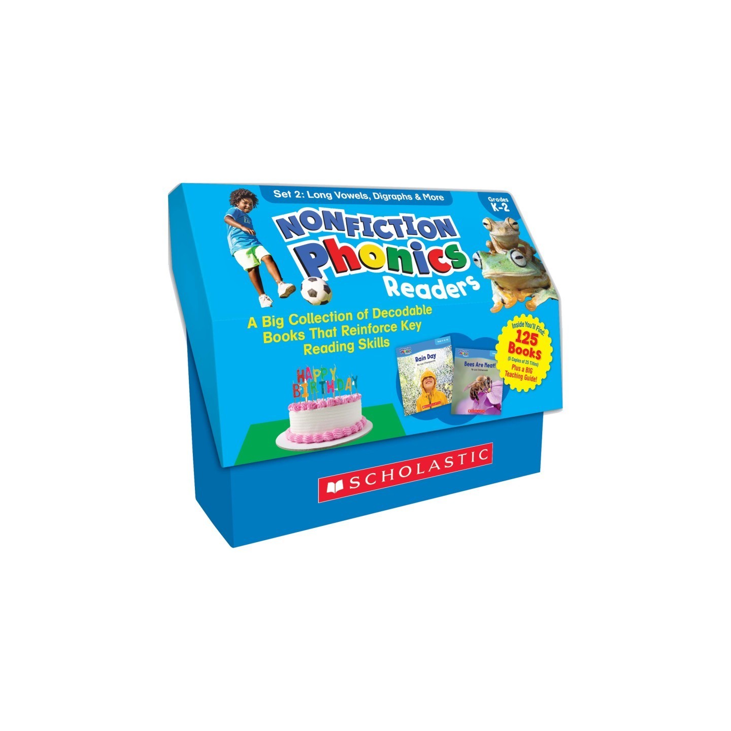 Scholastic Teaching Solutions Nonfiction Phonics Readers: Long Vowels, Digraphs & More, Multiple-Copy Set, 125 Books
