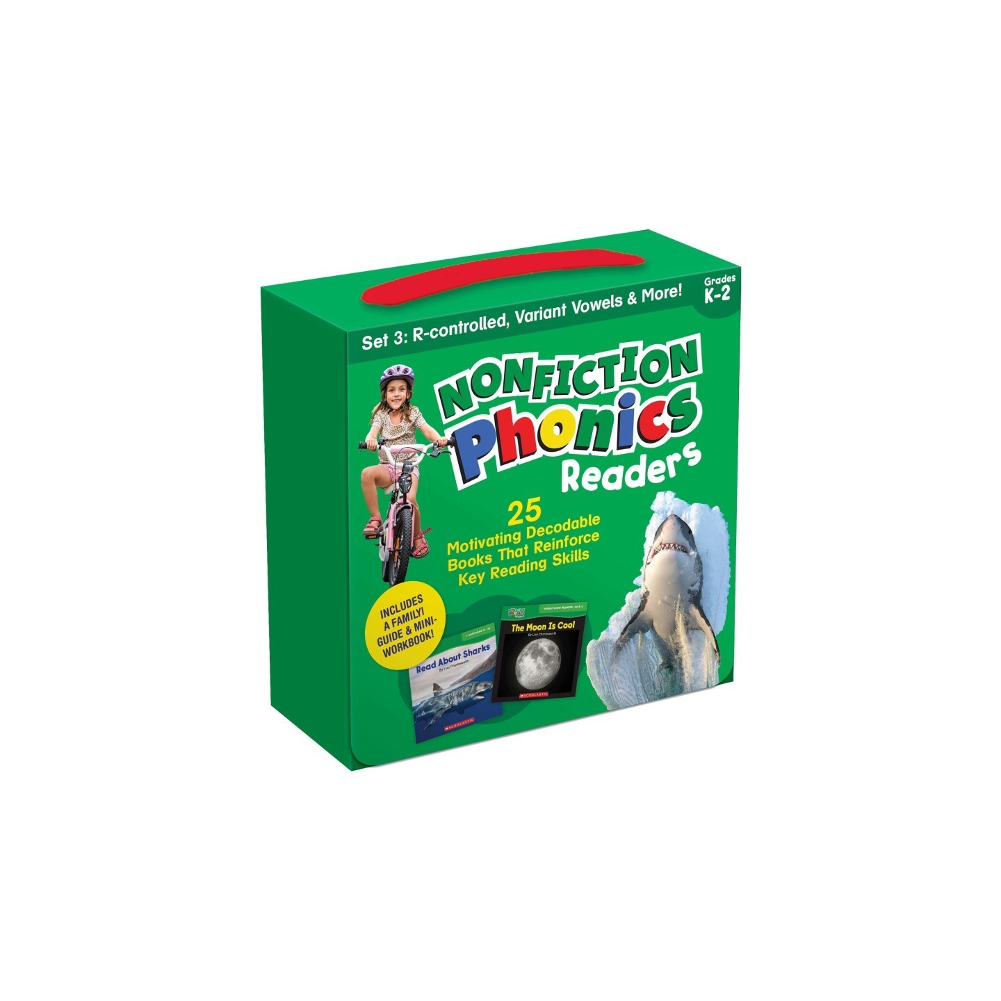 Scholastic Teaching Solutions Nonfiction Phonics Readers: R-controlled, Variant Vowels & More, Single-Copy Set, 25 Books