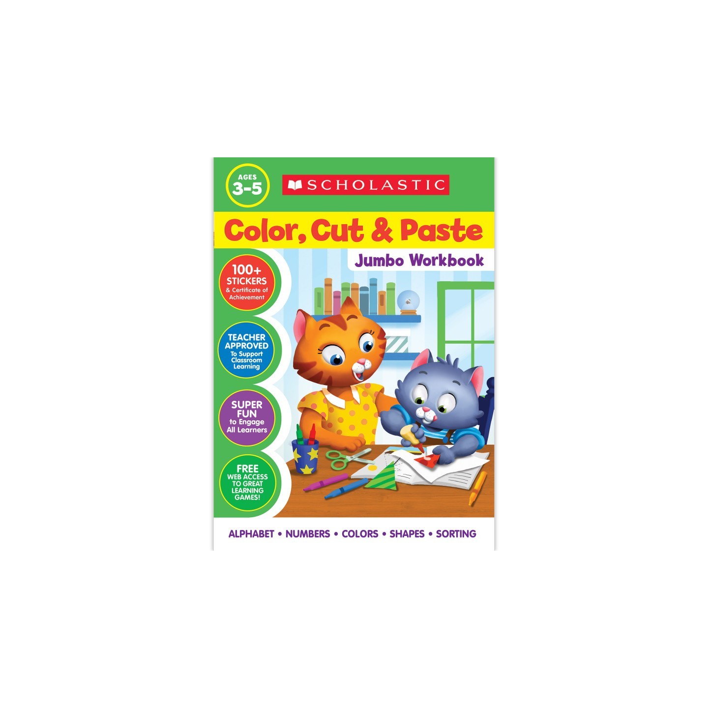 Scholastic Teaching Solutions Color, Cut & Paste Jumbo Workbook