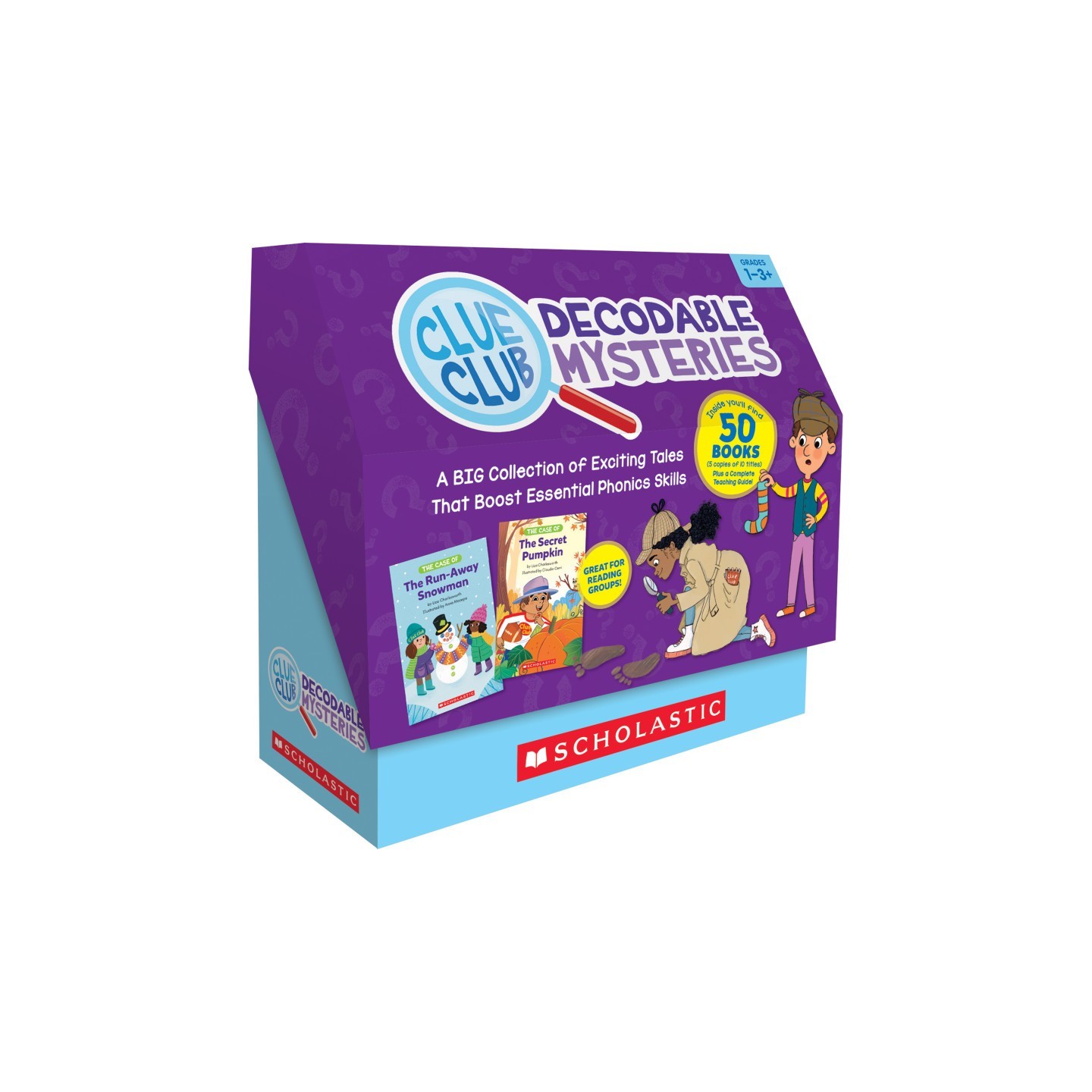 Scholastic Teaching Solutions Clue Club Decodable Mysteries, Multi-Copy Set, 50 Books