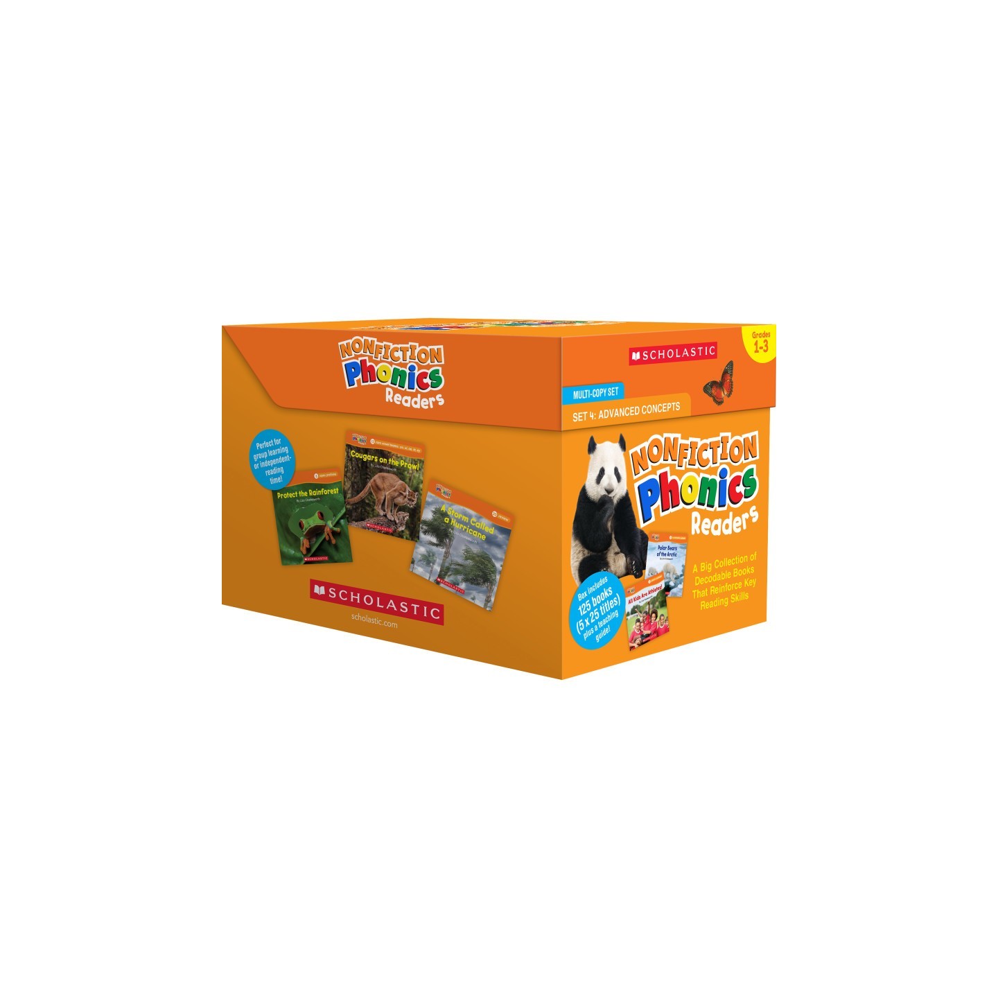 Scholastic Teaching Solutions Nonfiction Phonics Readers Set 4: Advanced Concepts, Multiple-Copy Set, 125 Books
