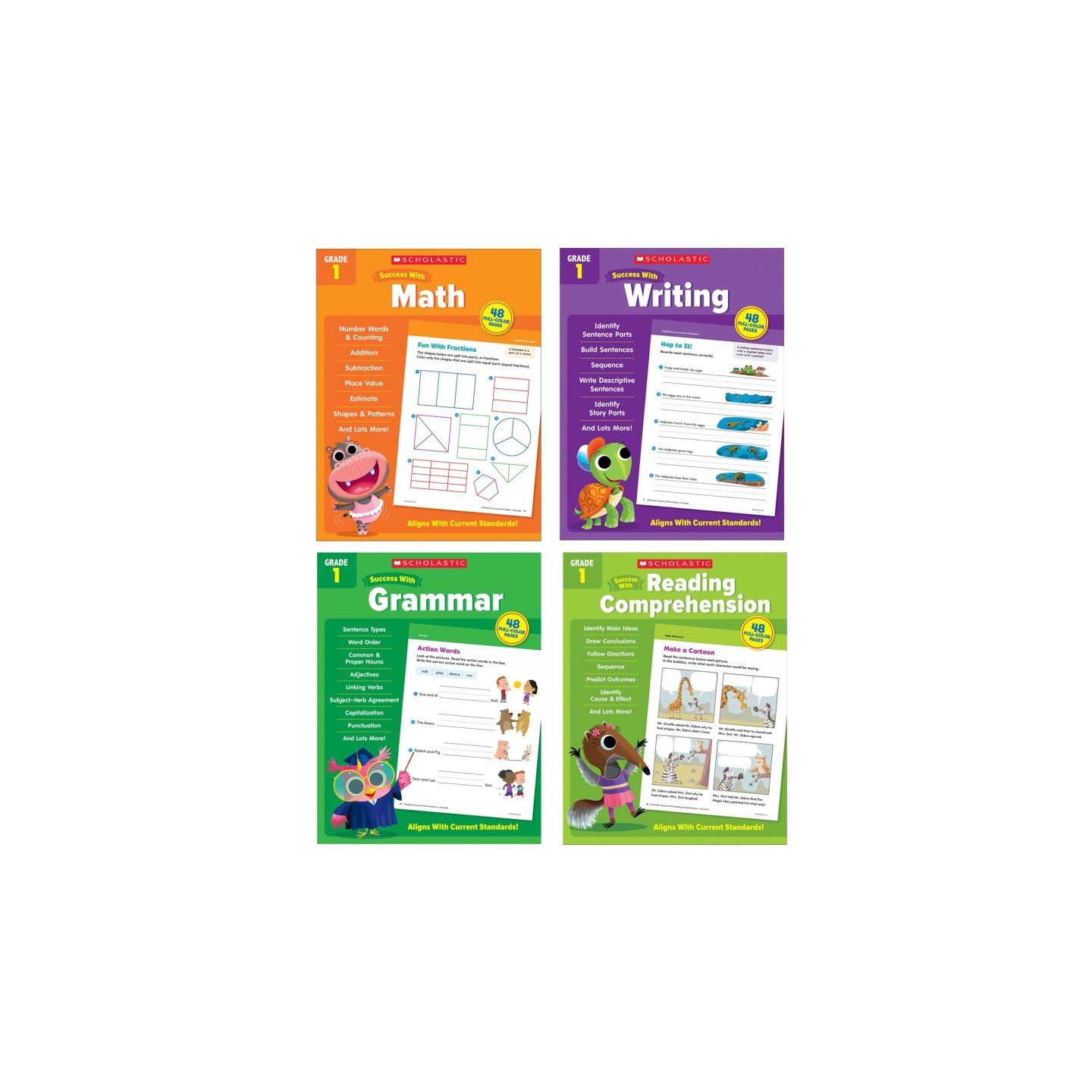 Scholastic Teaching Solutions Scholastic First Grade Success Workbooks, 4 Book Set