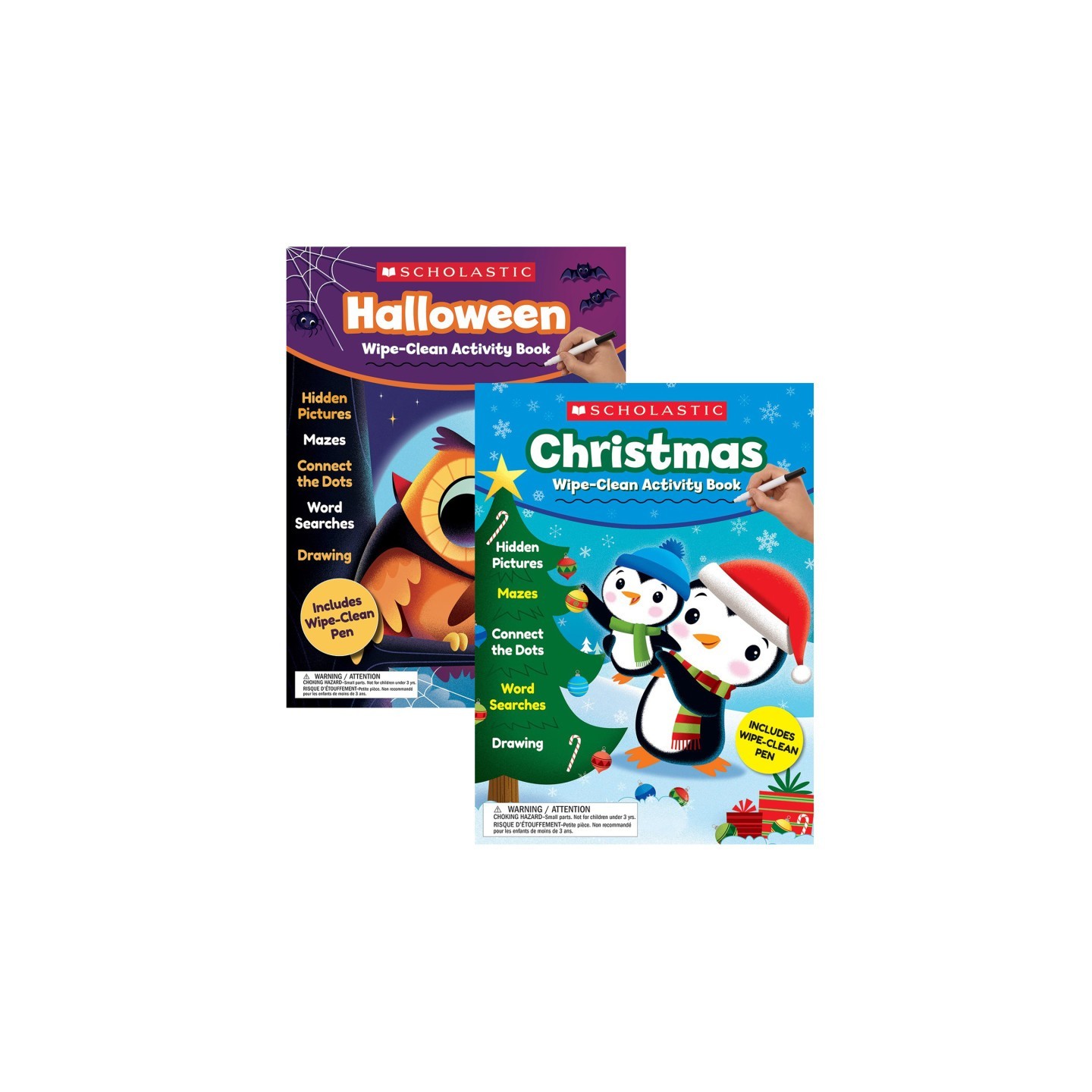 Scholastic Teaching Solutions Holiday Wipe-Clean Activity Book Bundle