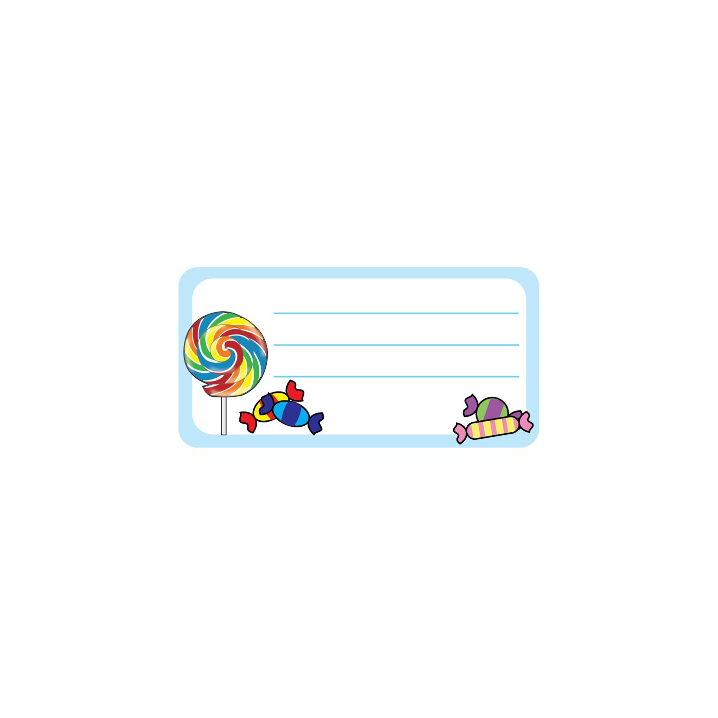 Creative Shapes Etc. Candy Nametags, Pack of 36