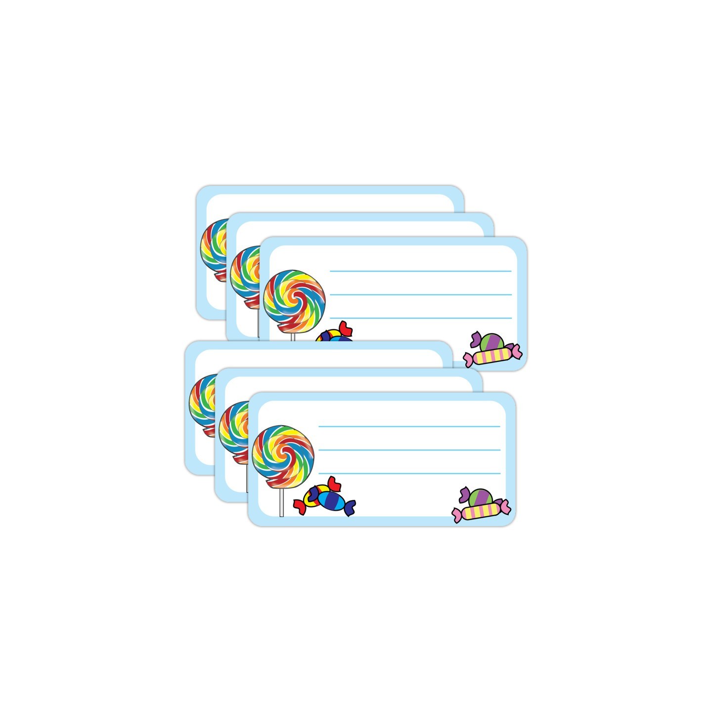 Creative Shapes Etc. Candy Nametags, 36 Per Pack, 6 Packs