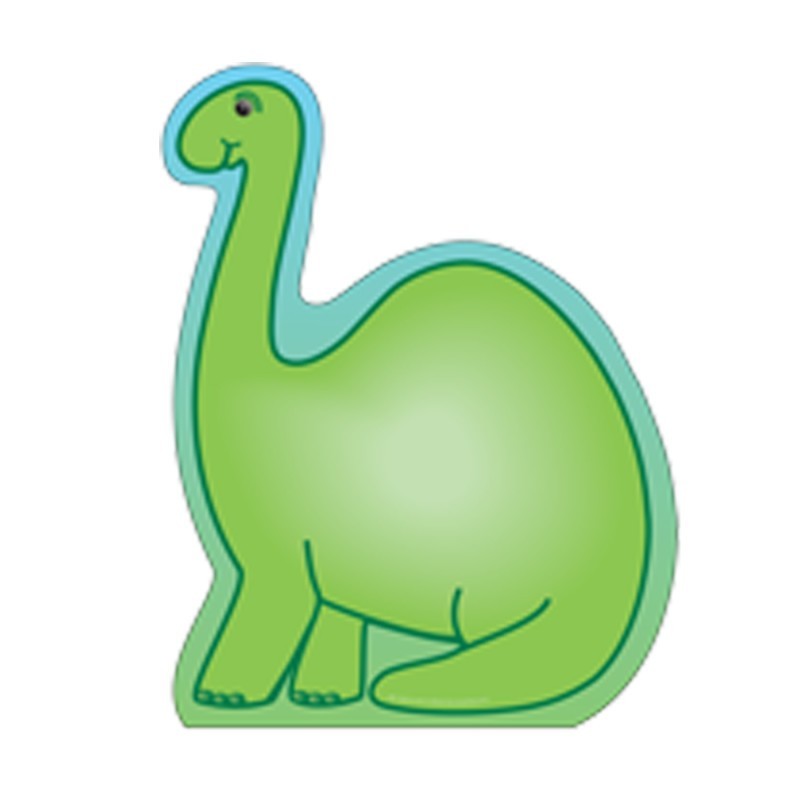 Creative Shapes Etc. Notepad, Dinosaur, Large, 5" x 7", 50 Sheets