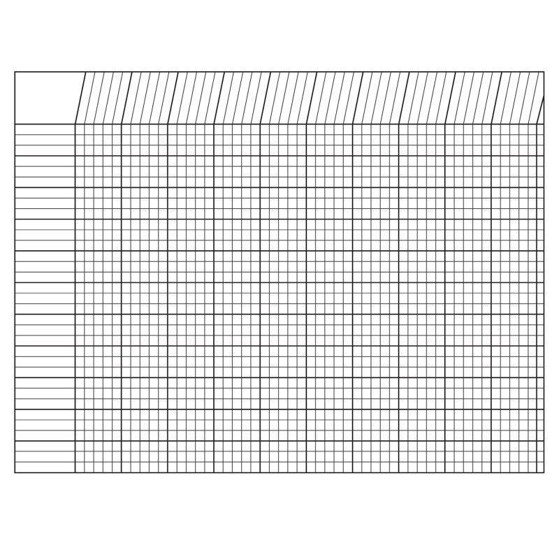 Creative Shapes Etc. Horizontal Incentive Chart, 22" x 28", White