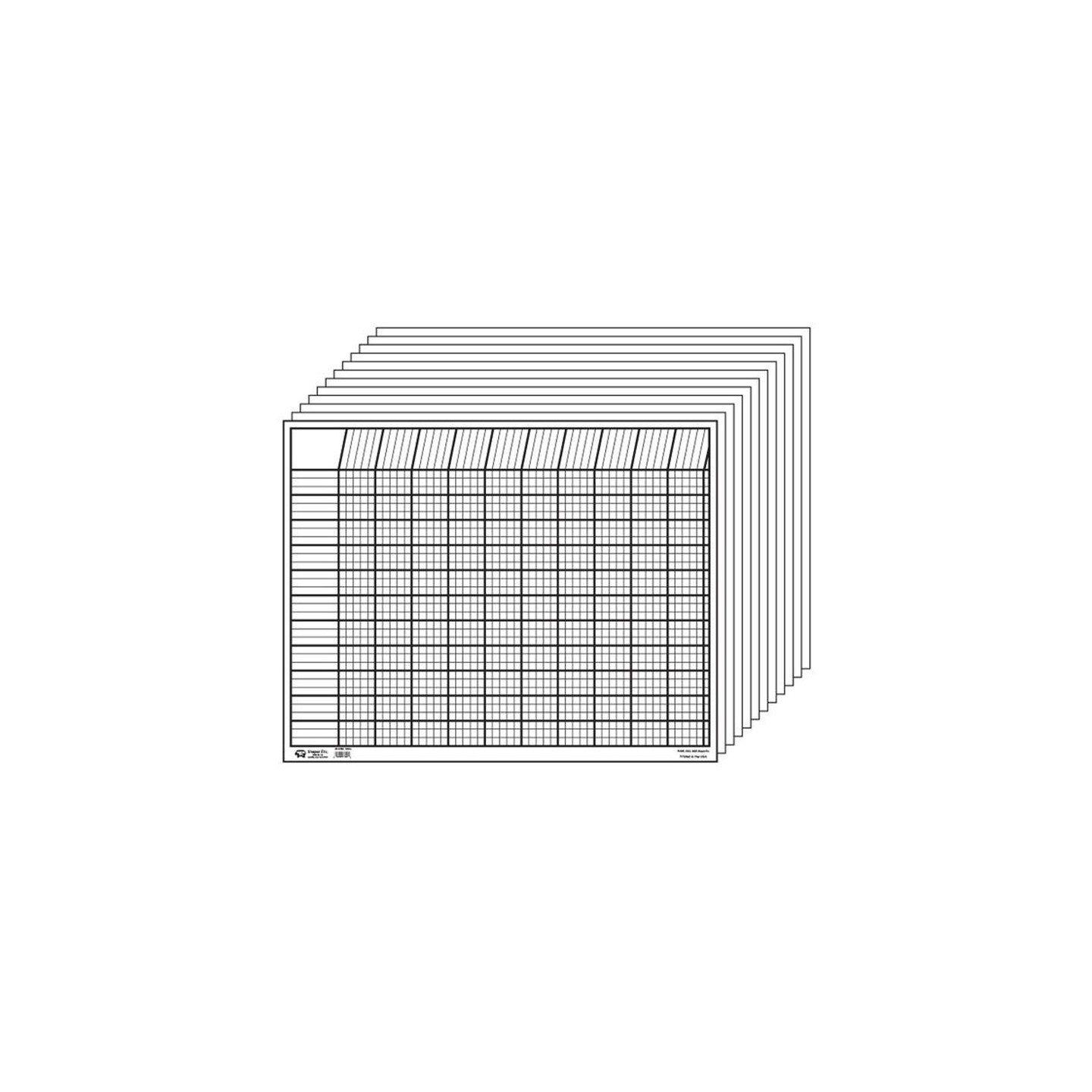 Creative Shapes Etc. Horizontal Incentive Chart, 22" x 28", White, Pack of 12
