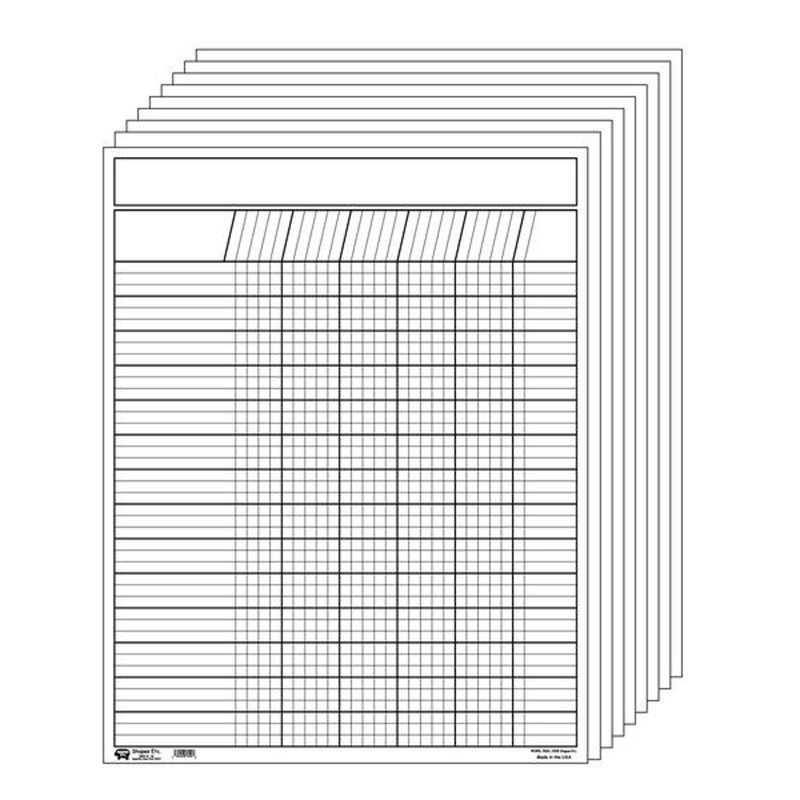 Creative Shapes Etc. Vertical Incentive Chart Set, White