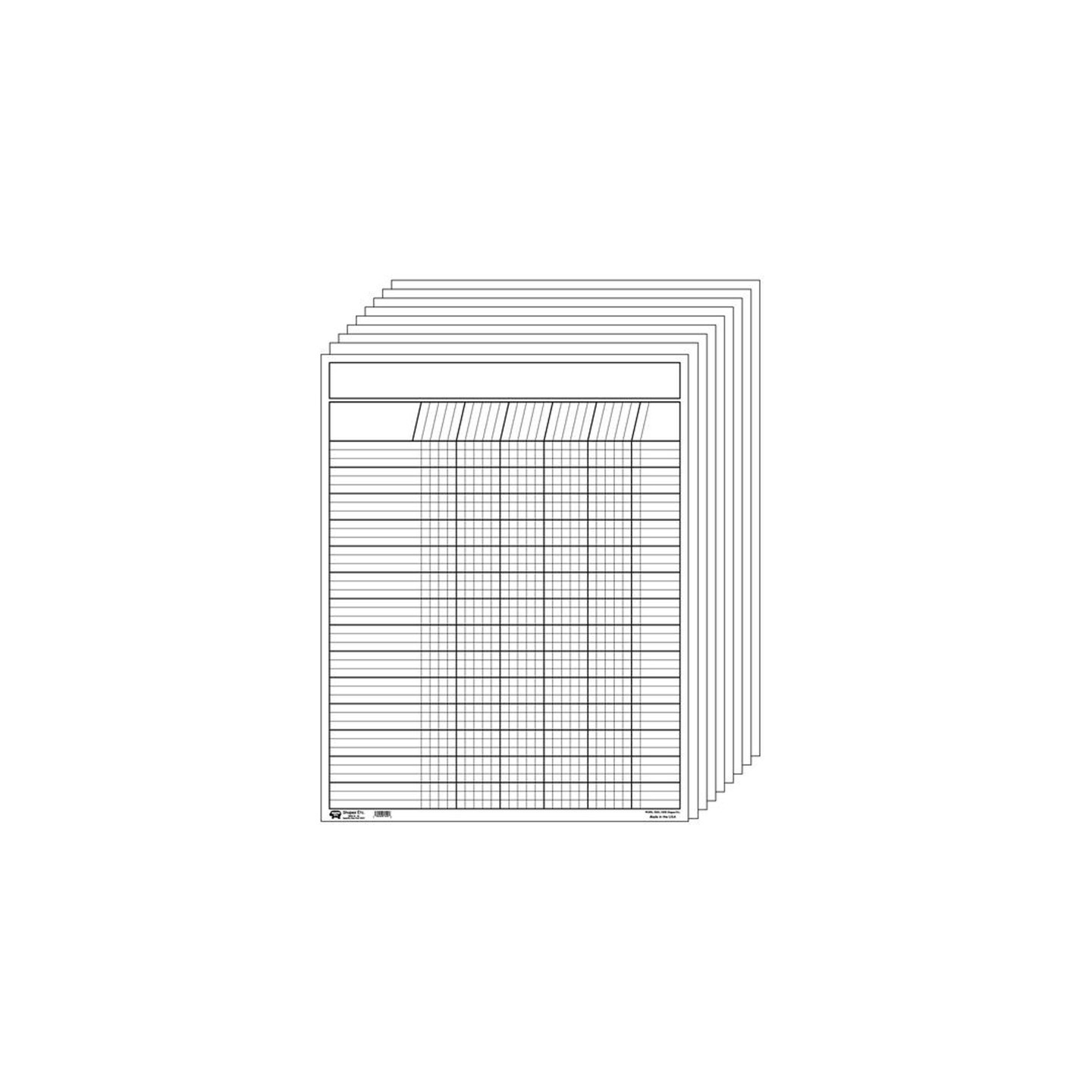 Creative Shapes Etc. Vertical Incentive Chart Set, White