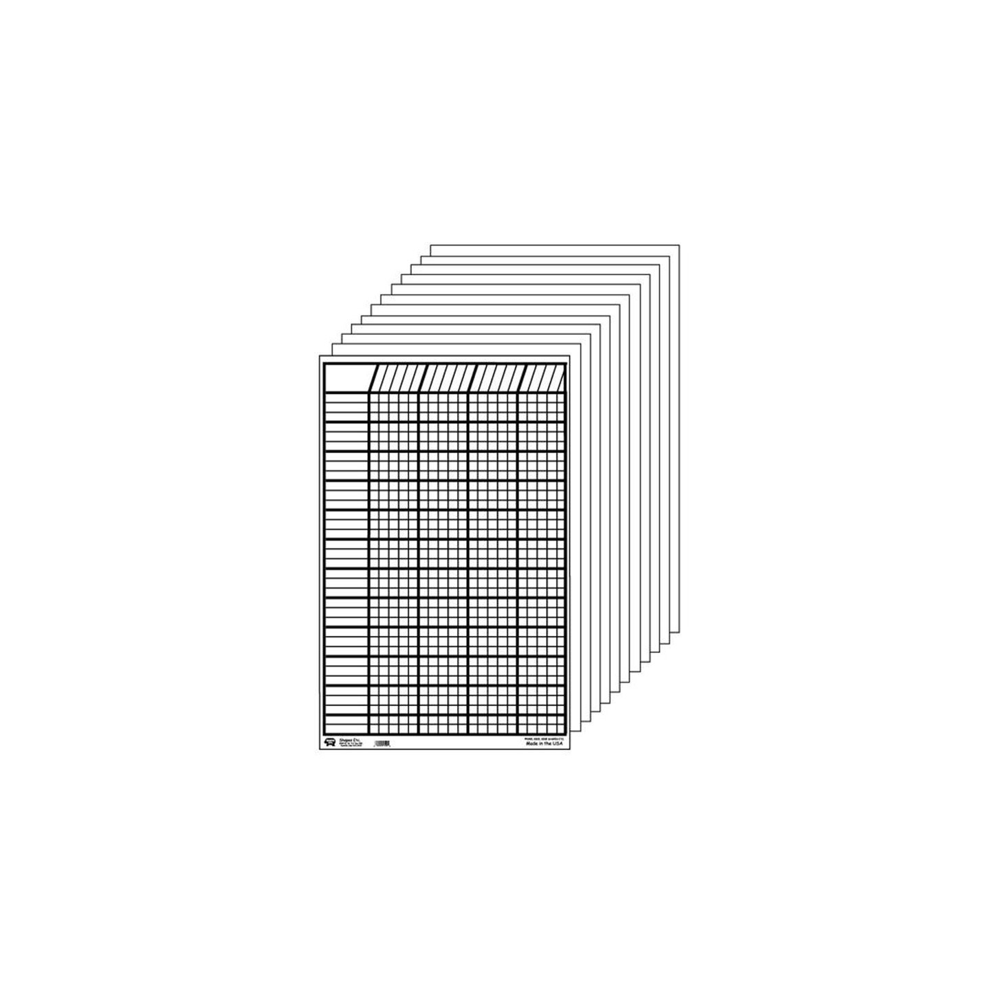 Creative Shapes Etc. Small Incentive Chart Set, White