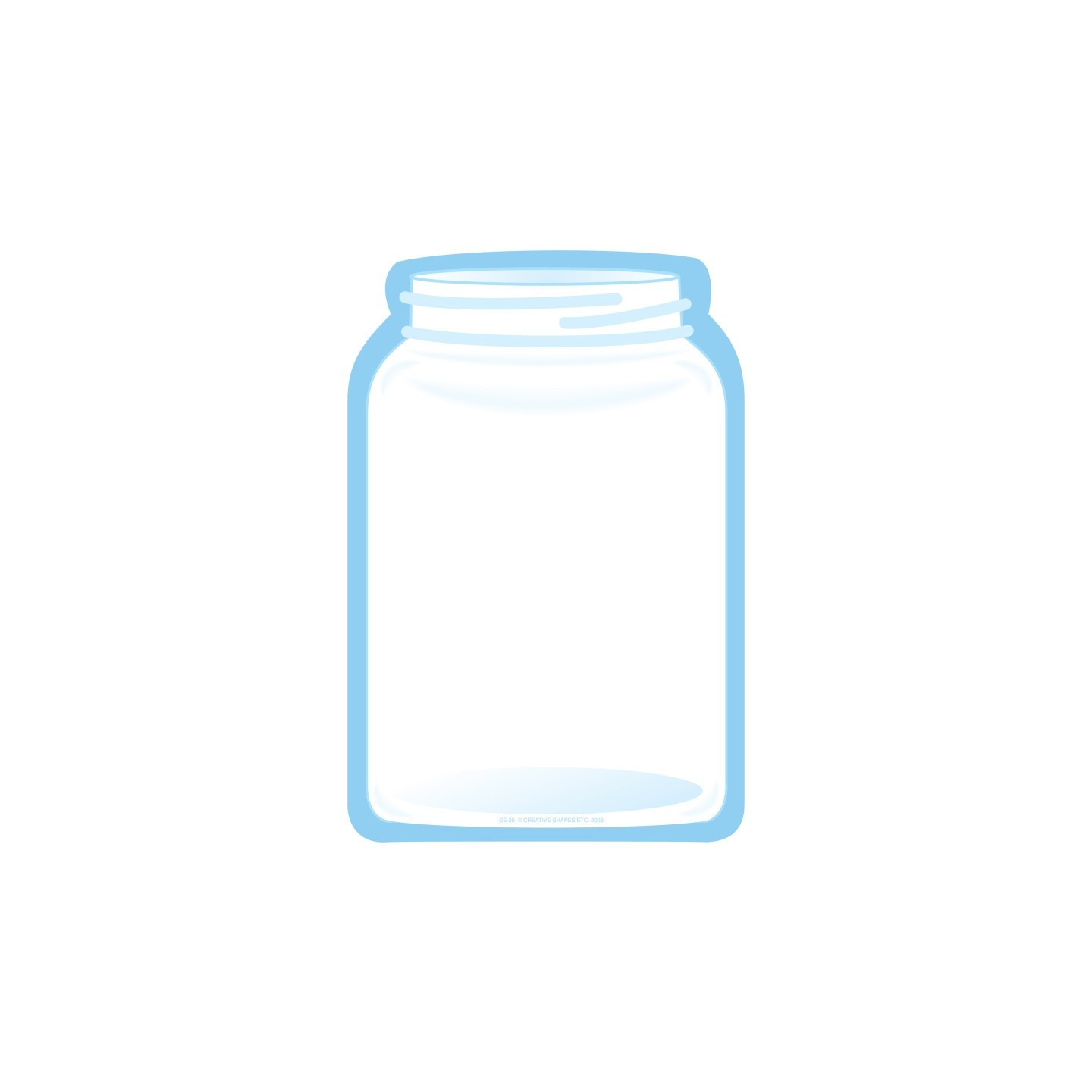 Creative Shapes Etc. Notepad, Jar, Large, 5" x 7", 50 Sheets
