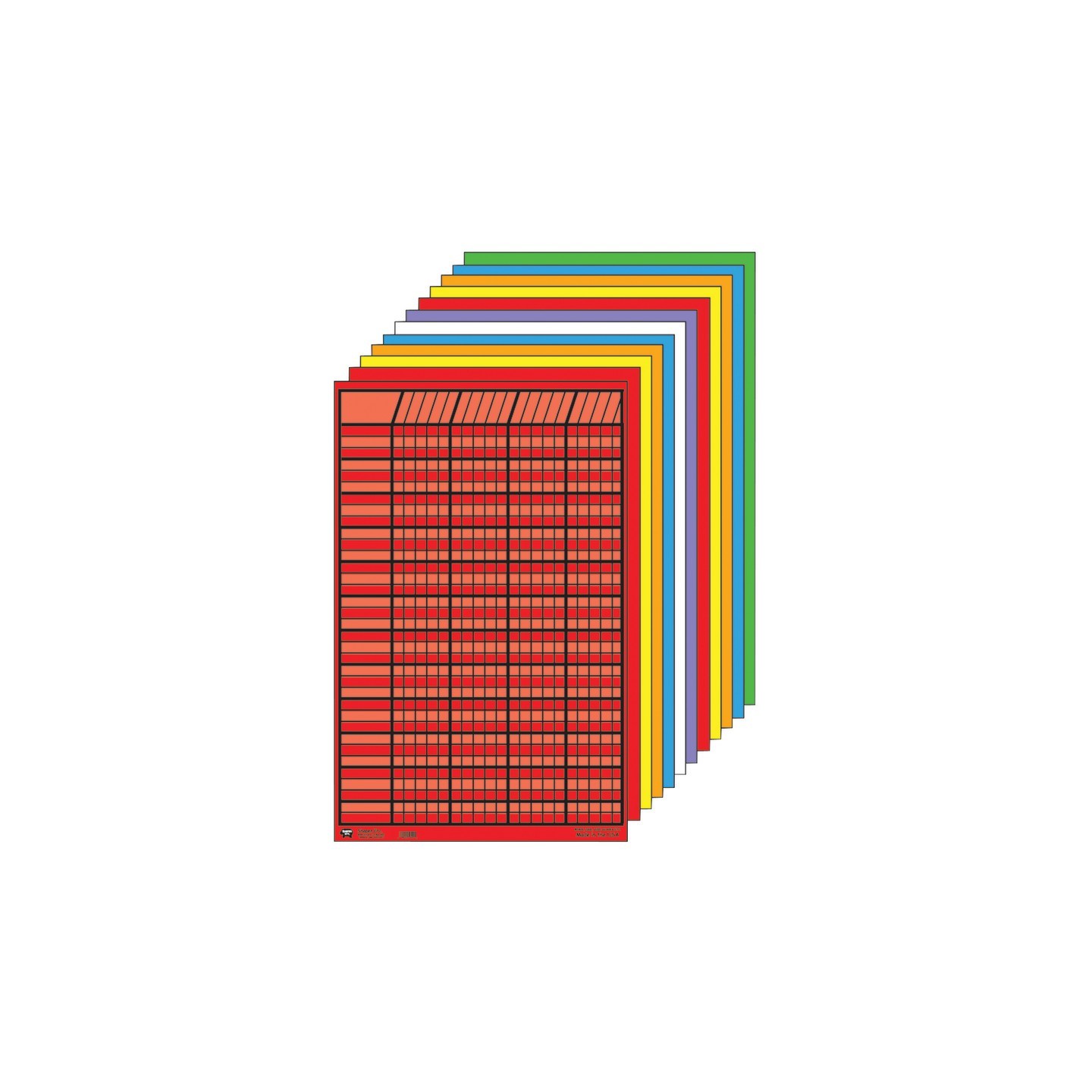 Creative Shapes Etc. Vertical Incentive Chart, 14" x 22", Assorted Colors, Pack of 12