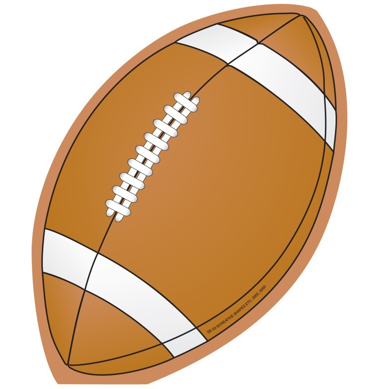 Creative Shapes Etc. Football Large Notepad, 5" x 7", 50 Sheets