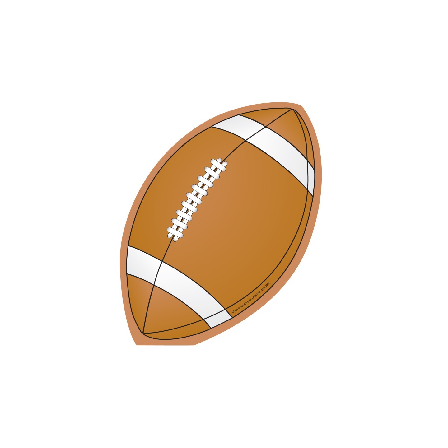 Creative Shapes Etc. Football Large Notepad, 5" x 7", 50 Sheets