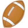 Creative Shapes Etc. Football Large Notepad, 5" x 7", 50 Sheets