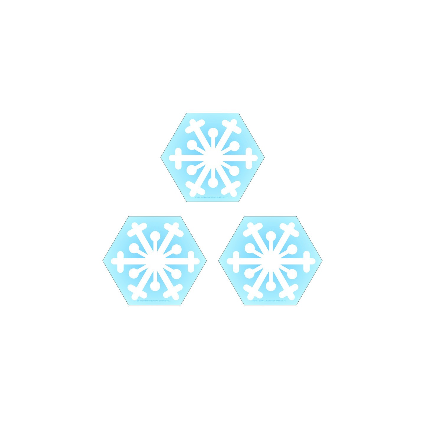Creative Shapes Etc. Creative Shapes Notepad, Snowflake, Mini, Pack of 3