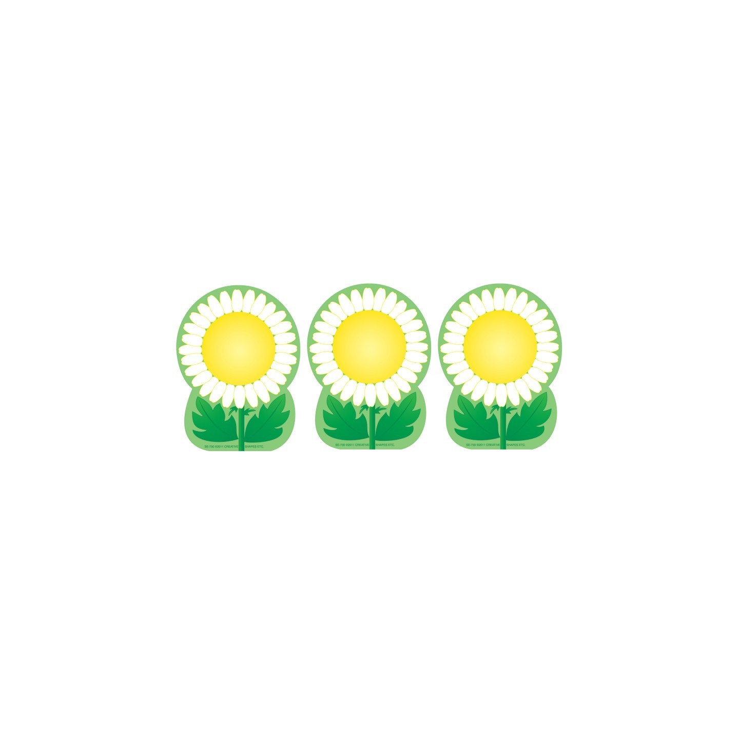 Creative Shapes Etc. Creative Shapes Notepad, Daisy, Mini, Pack of 3