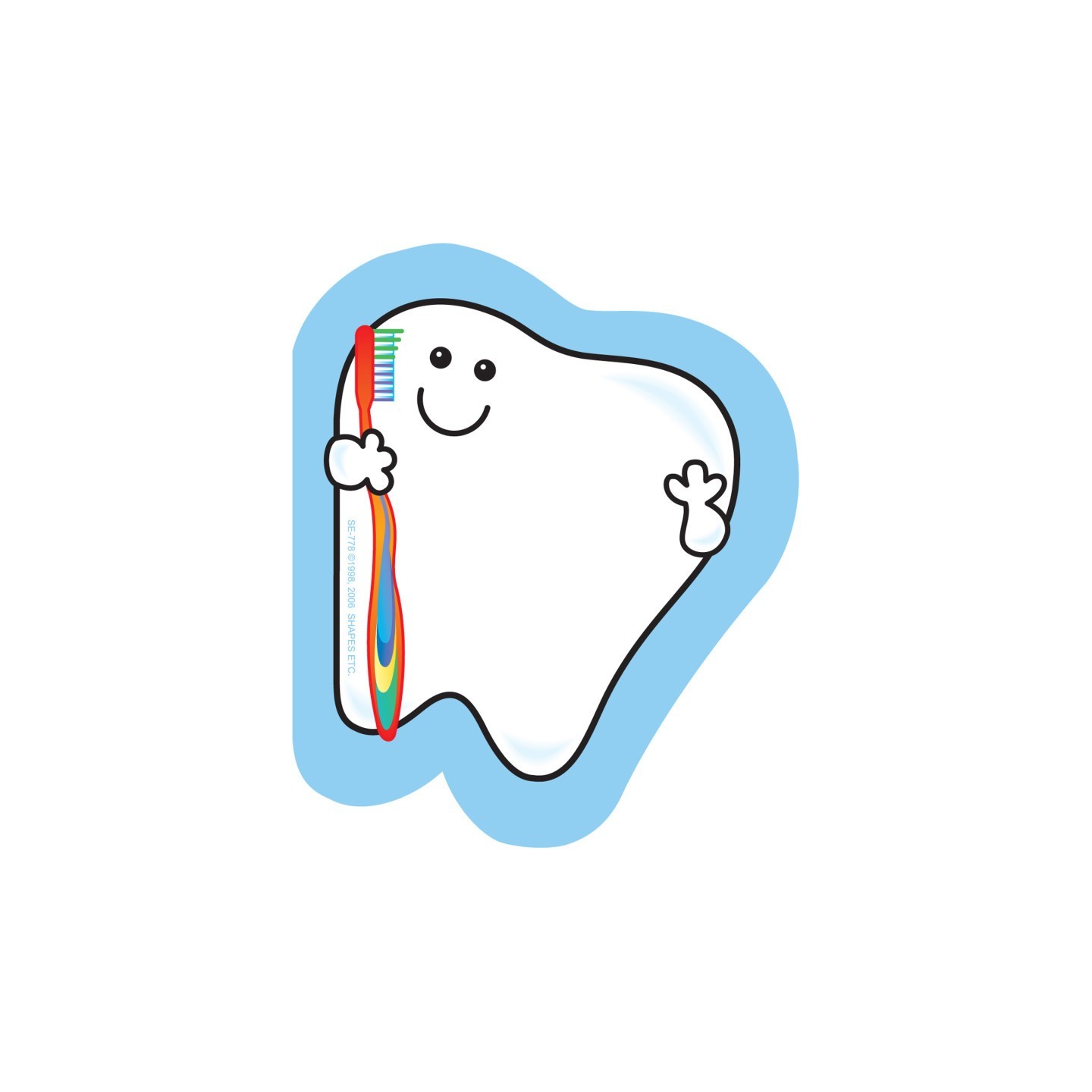 Creative Shapes Etc. Tooth Mini Notepad, 3" x 3", 35 Sheets
