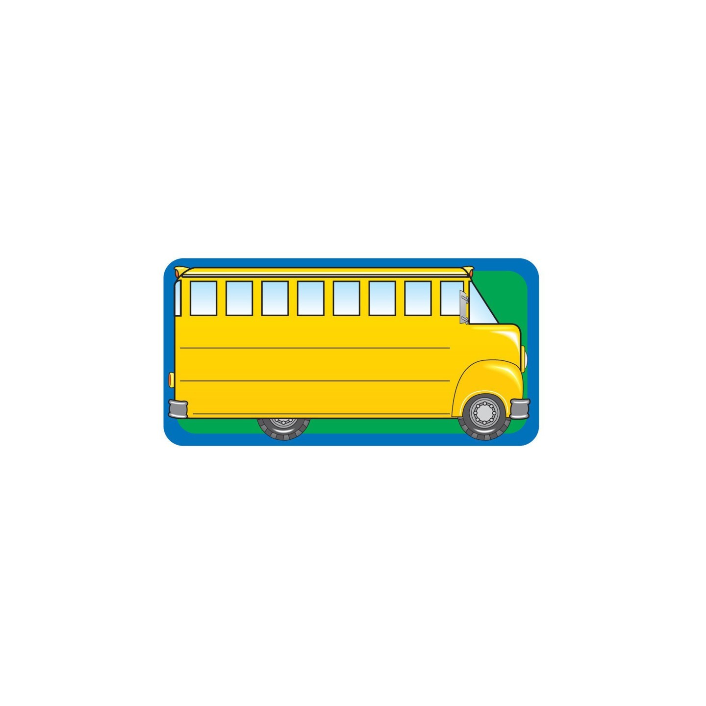 Creative Shapes Etc. School Bus Nametags, 1-5/8" x 3-1/4" , Pack of 36