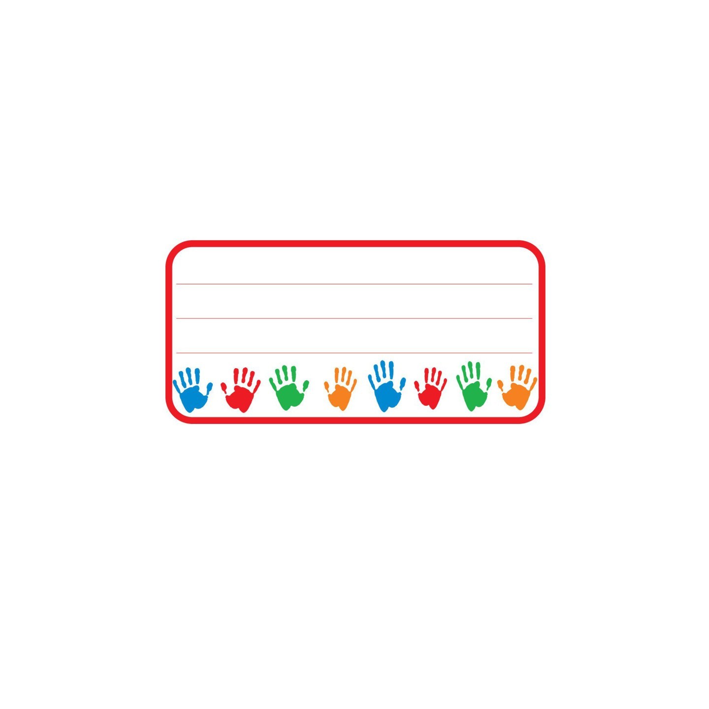 Creative Shapes Etc. Hands Nametags, 1-5/8" x 3-1/4" , Pack of 36