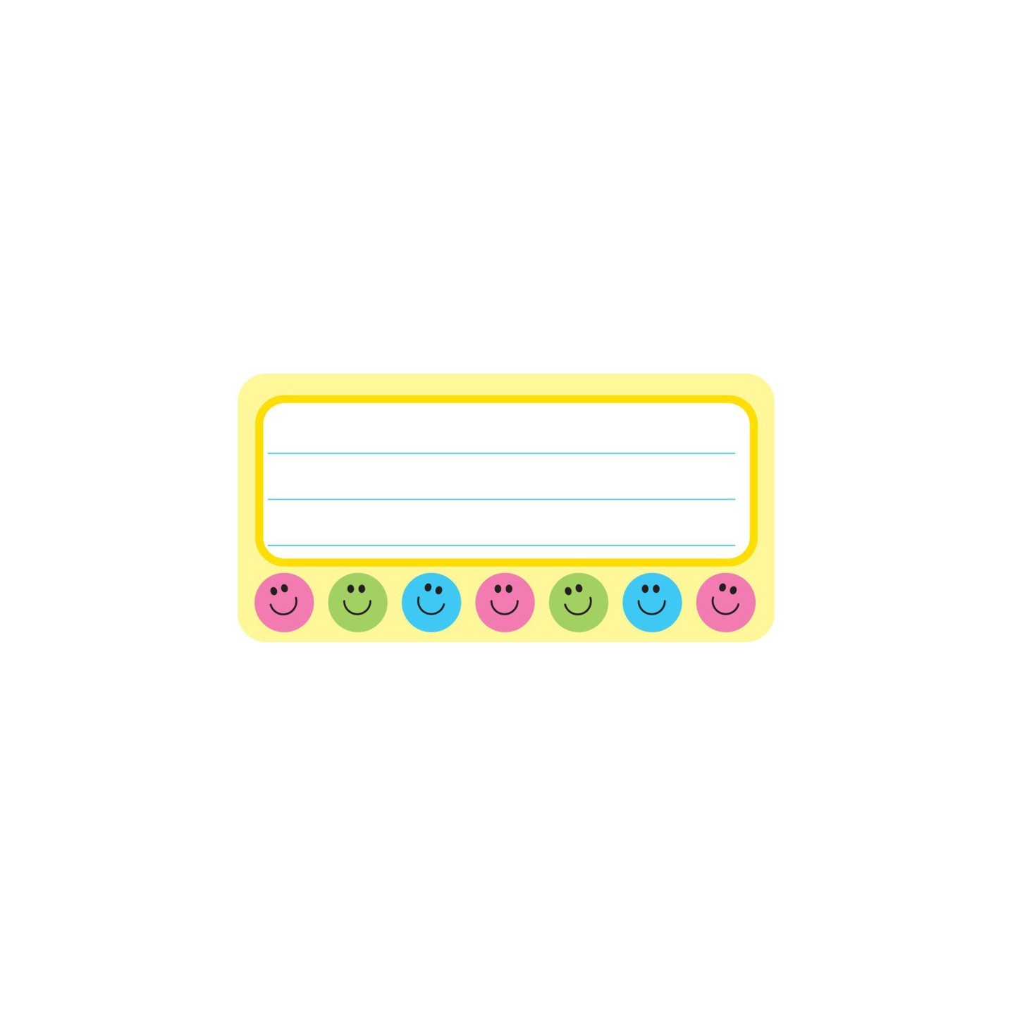 Creative Shapes Etc. Smile Nametags, 1-5/8" x 3-1/4" , Pack of 36