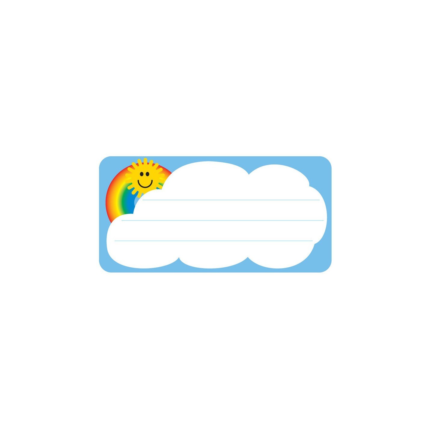 Creative Shapes Etc. Rainbow Nametags, 1-5/8" x 3-1/4" , Pack of 36