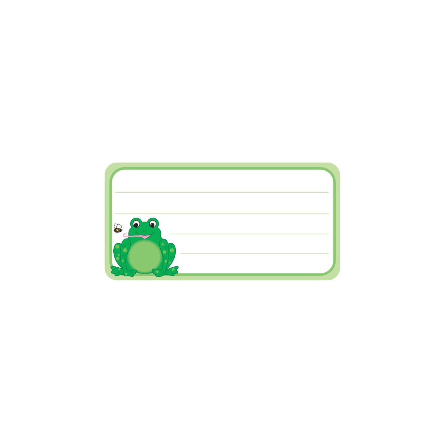 Creative Shapes Etc. Frog Nameplates, 1-5/8" x 3-1/4" , Pack of 36