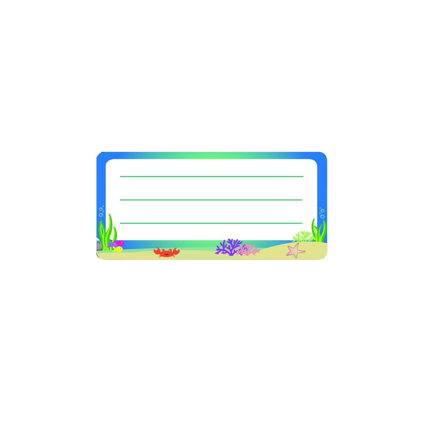 Creative Shapes Etc. Under the Sea Nametags, 1-5/8" x 3-1/4" , Pack of 36